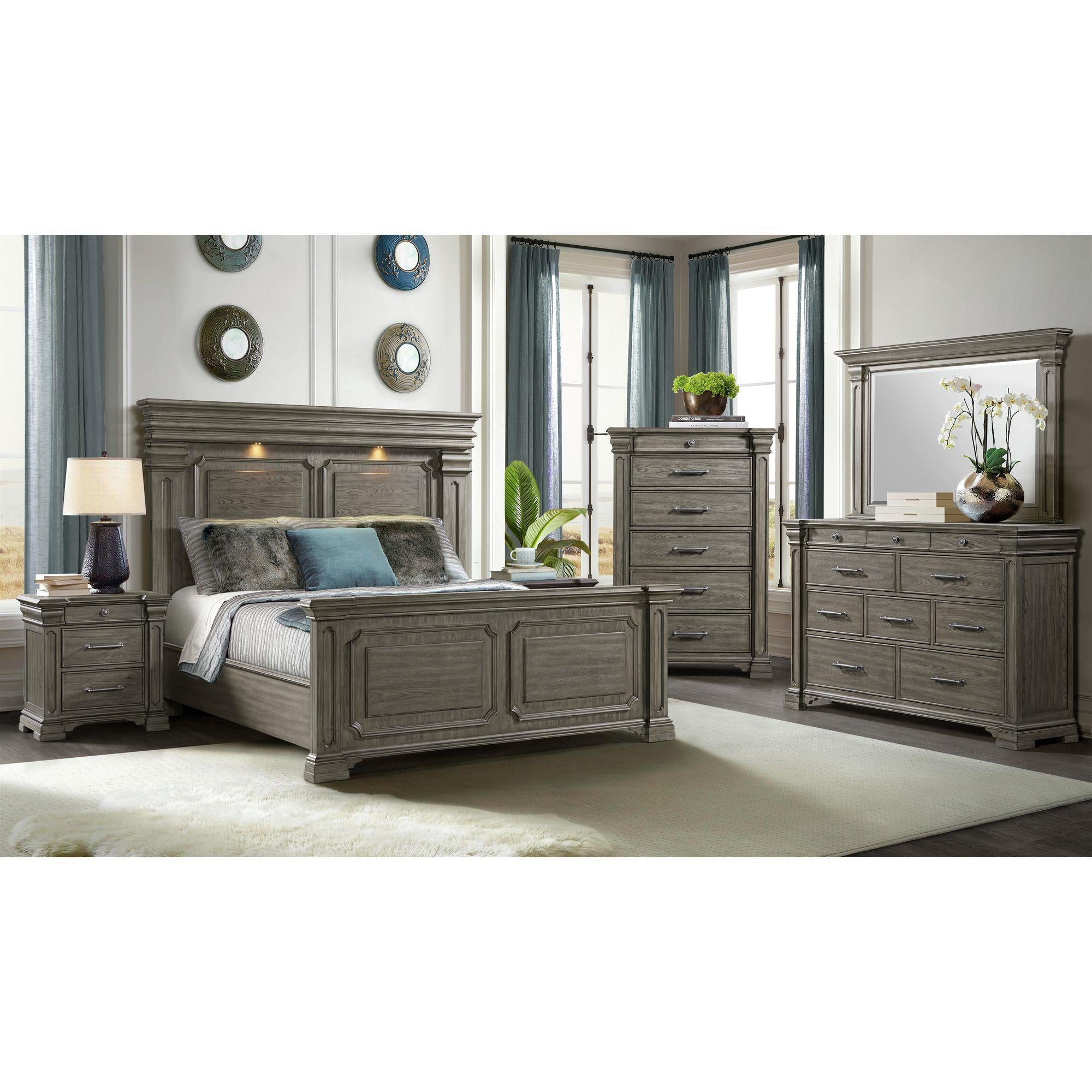 Elements International Kings Court B.10315.NS 3-Drawer Nightstand - Image 3