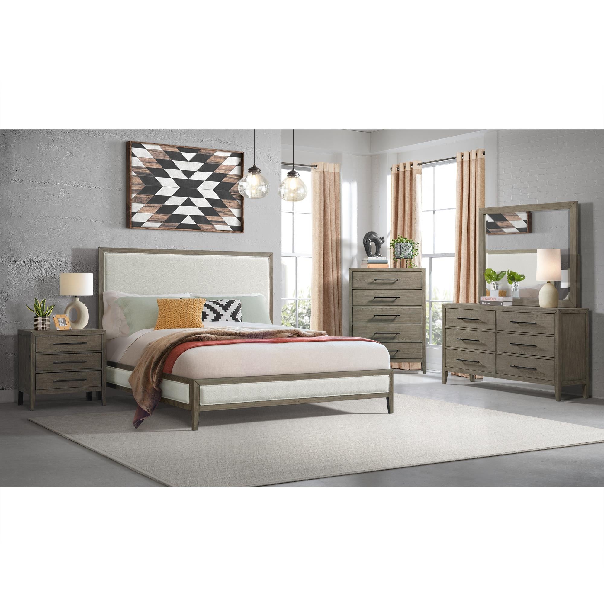 Elements International Versailles Contemporary B-3690-3-NS 3-Drawer Nightstand - Image 3