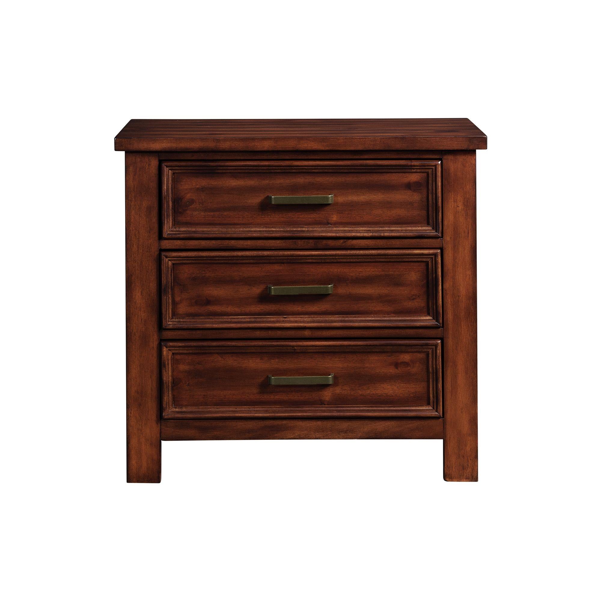 Elements International Sullivan SV600NS 3-Drawer Nightstand - Image 2