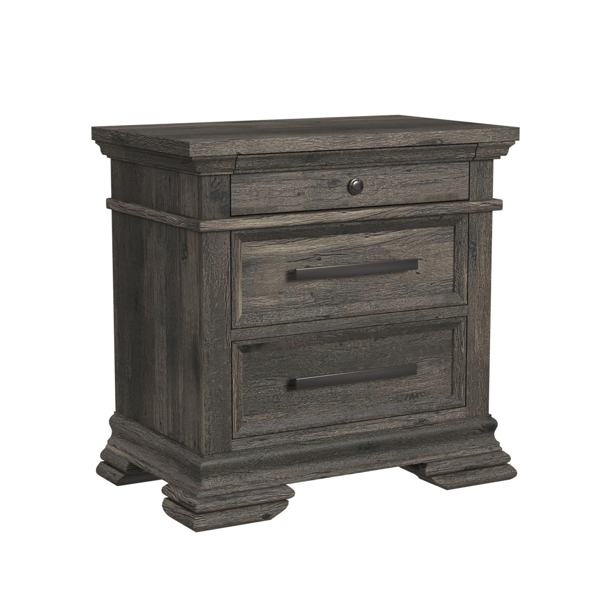 Elements International Park Ridge B-13130-8-NS 3-Drawer Nightstand - Image 1