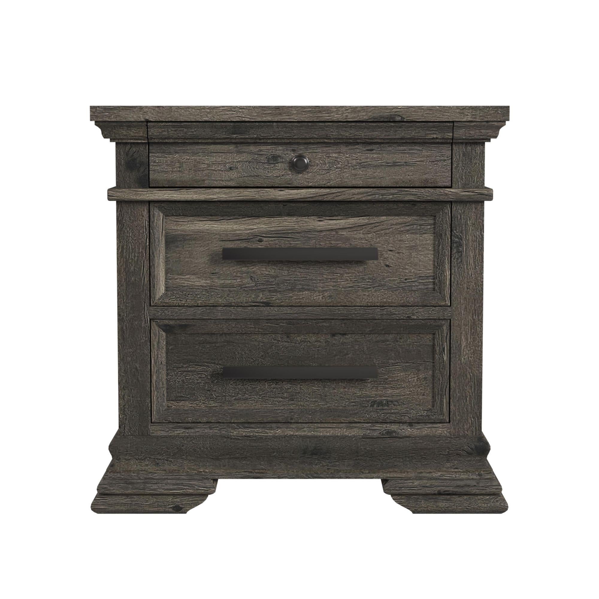 Elements International Park Ridge B-13130-8-NS 3-Drawer Nightstand - Image 2
