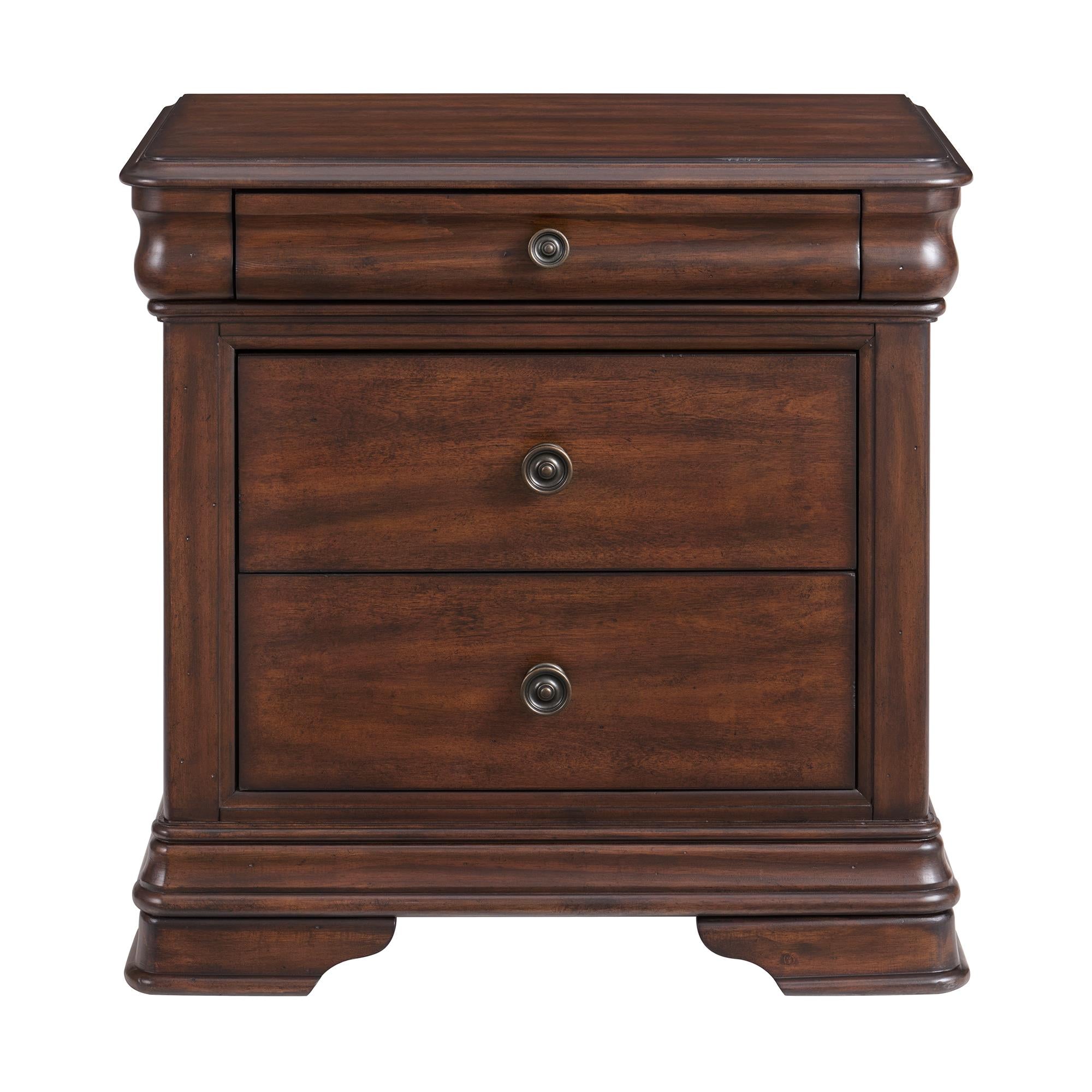 Elements International Phillipe B-5210-5-NS 3-Drawer Nightstand - Image 2