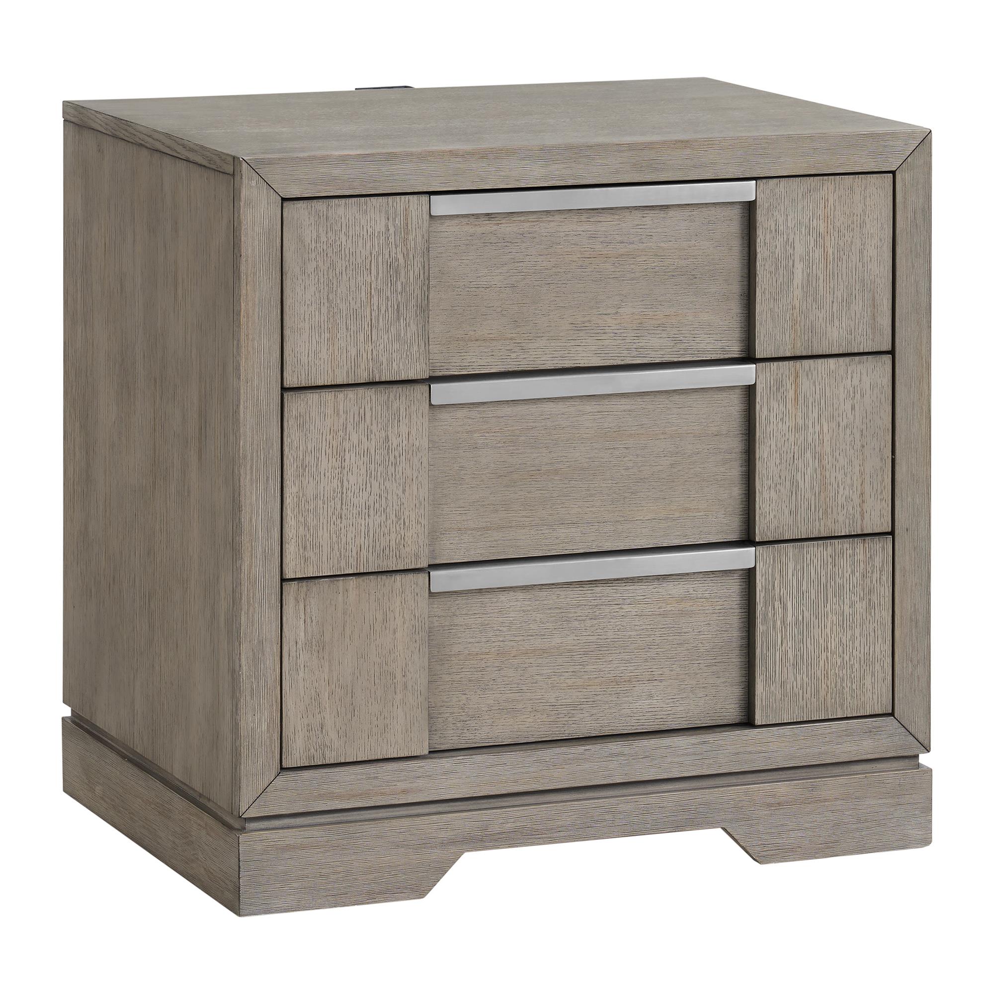 Elements International Kelis B-9770-3-NS 3-Drawer Nightstand