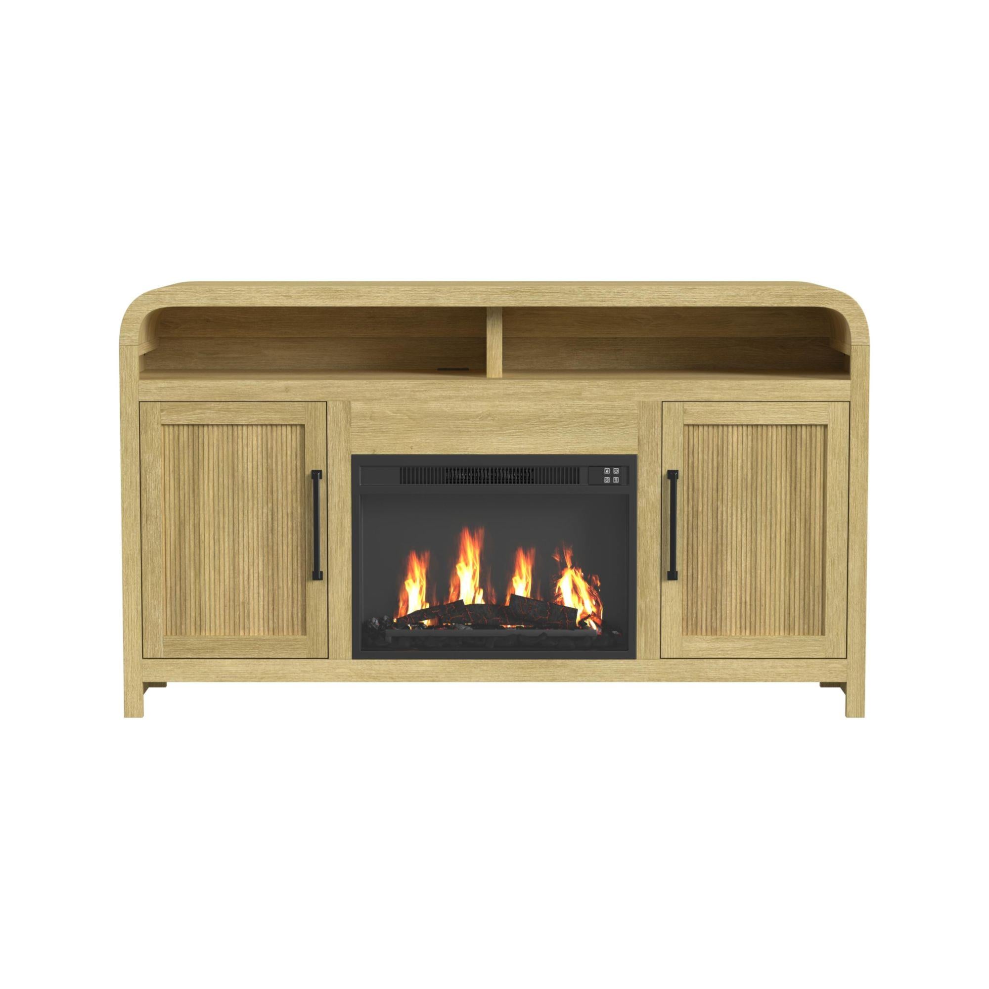 Elements International Ridgemont LA-14440-6-FP Complete 60" Fireplace Cabinet - Image 2