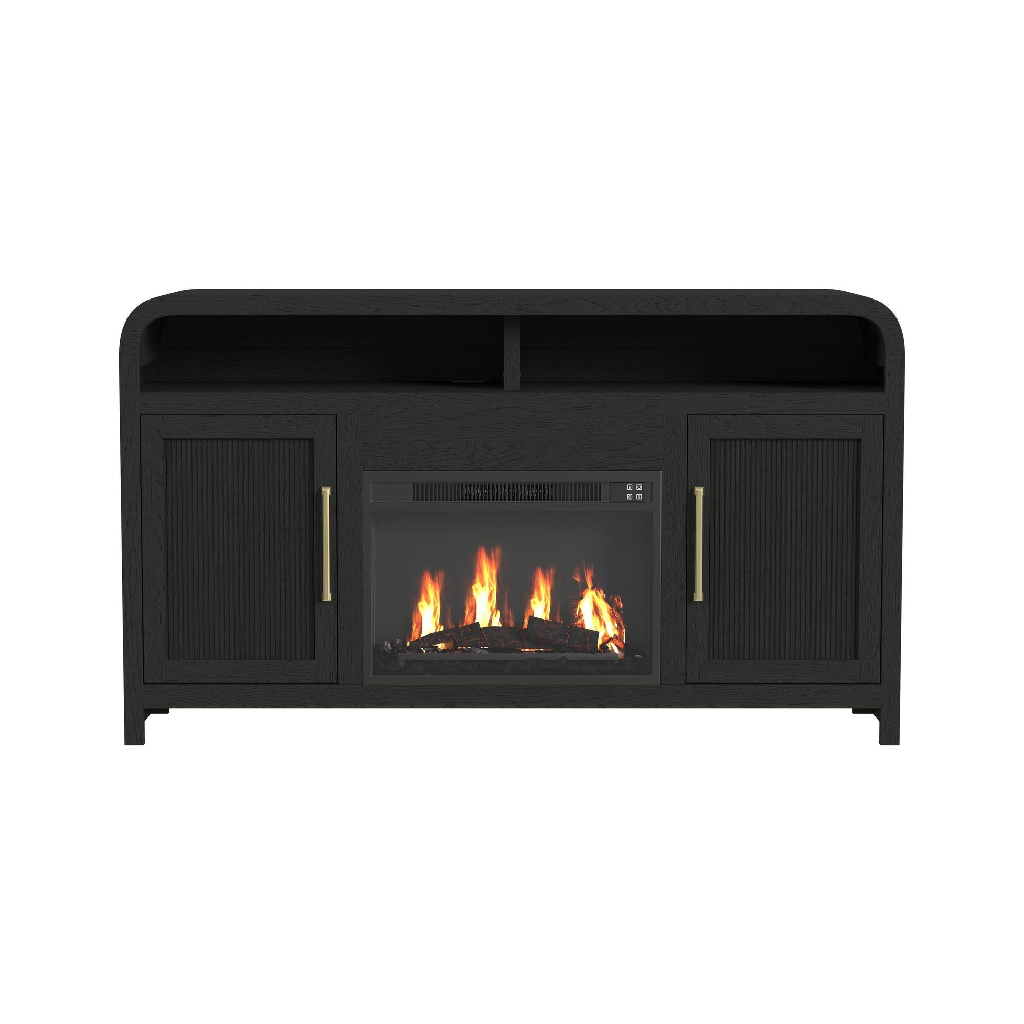 Elements International Ridgemont LA-14440-8W-FP Complete 60" Fireplace Cabinet - Image 2