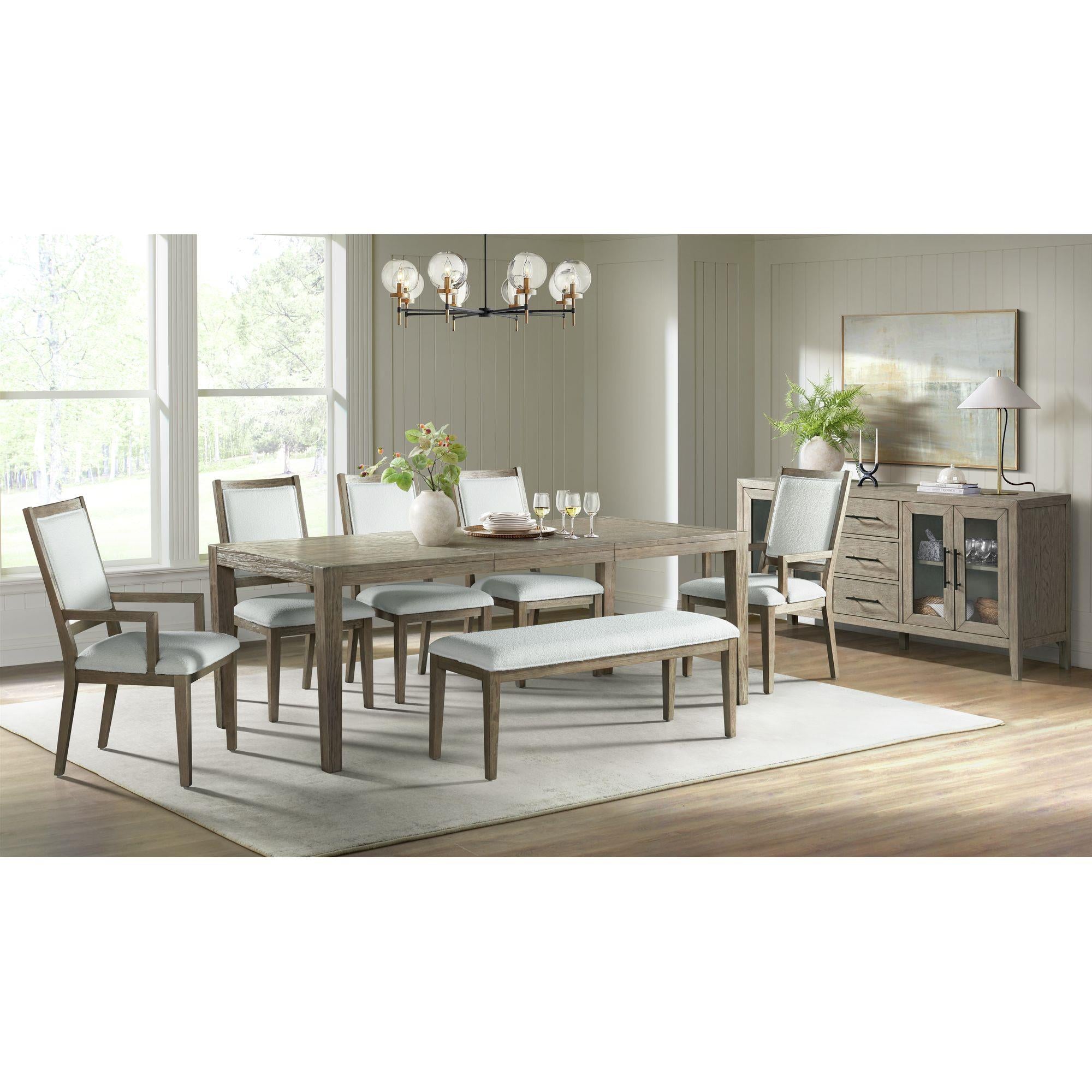 Elements International Versailles Contemporary D-3690-6-AC Dining Arm Chair - Image 3