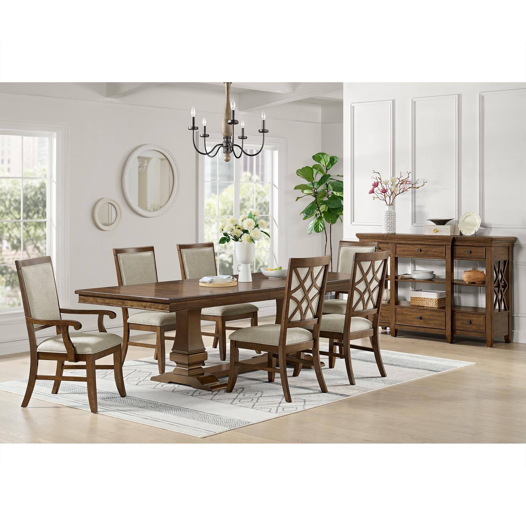 Elements International Phillipe D-5210-5-AC Dining Arm Chair - Image 3