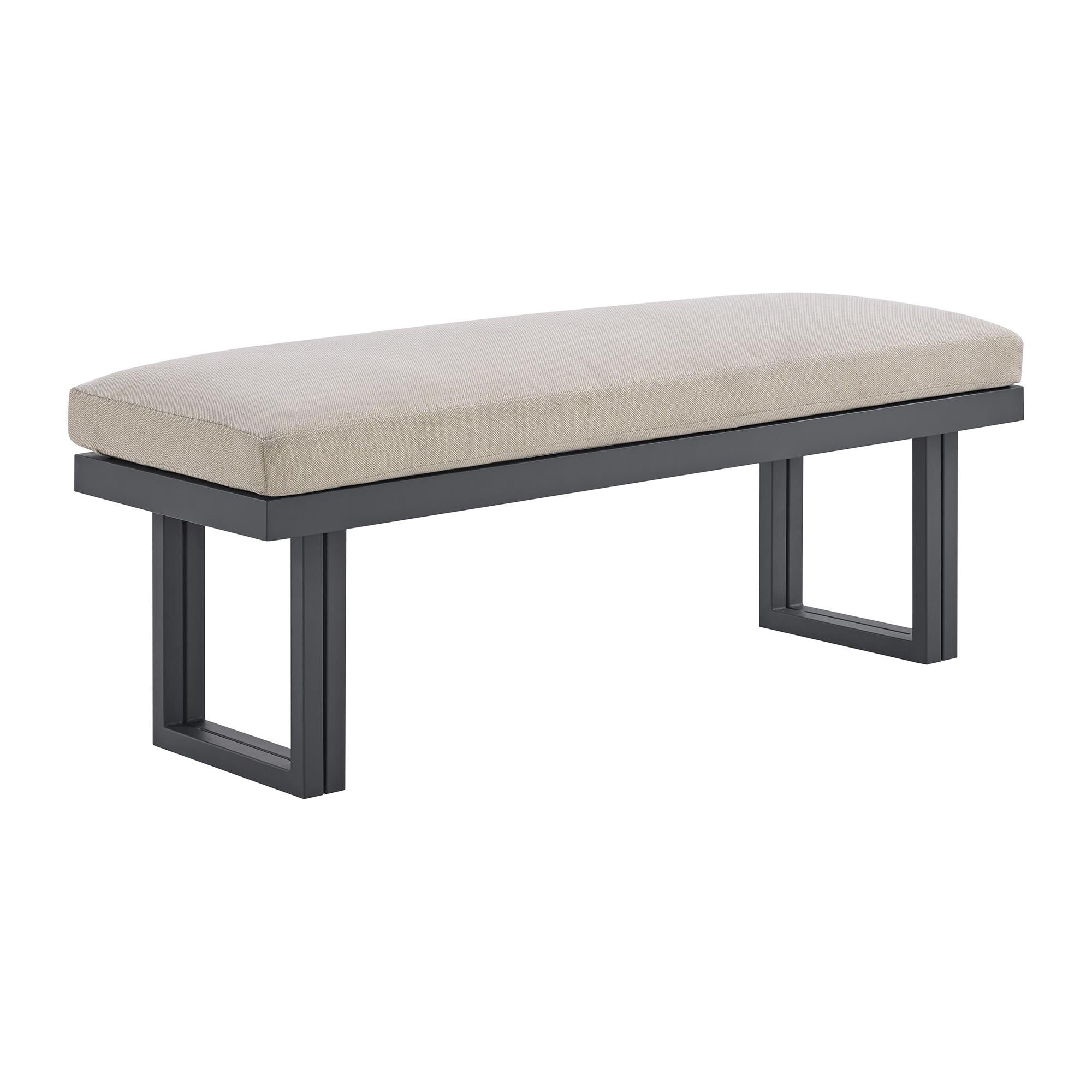 Elements International Playa O-16230-3-BN Dining Bench