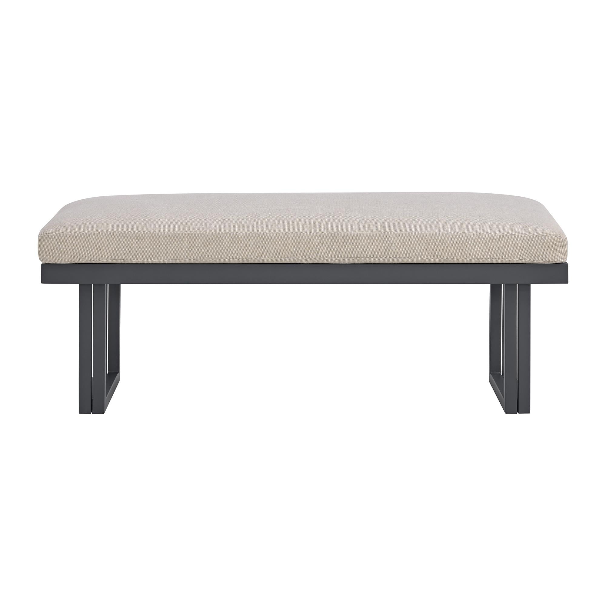 Elements International Playa O-16230-3-BN Dining Bench - Image 2