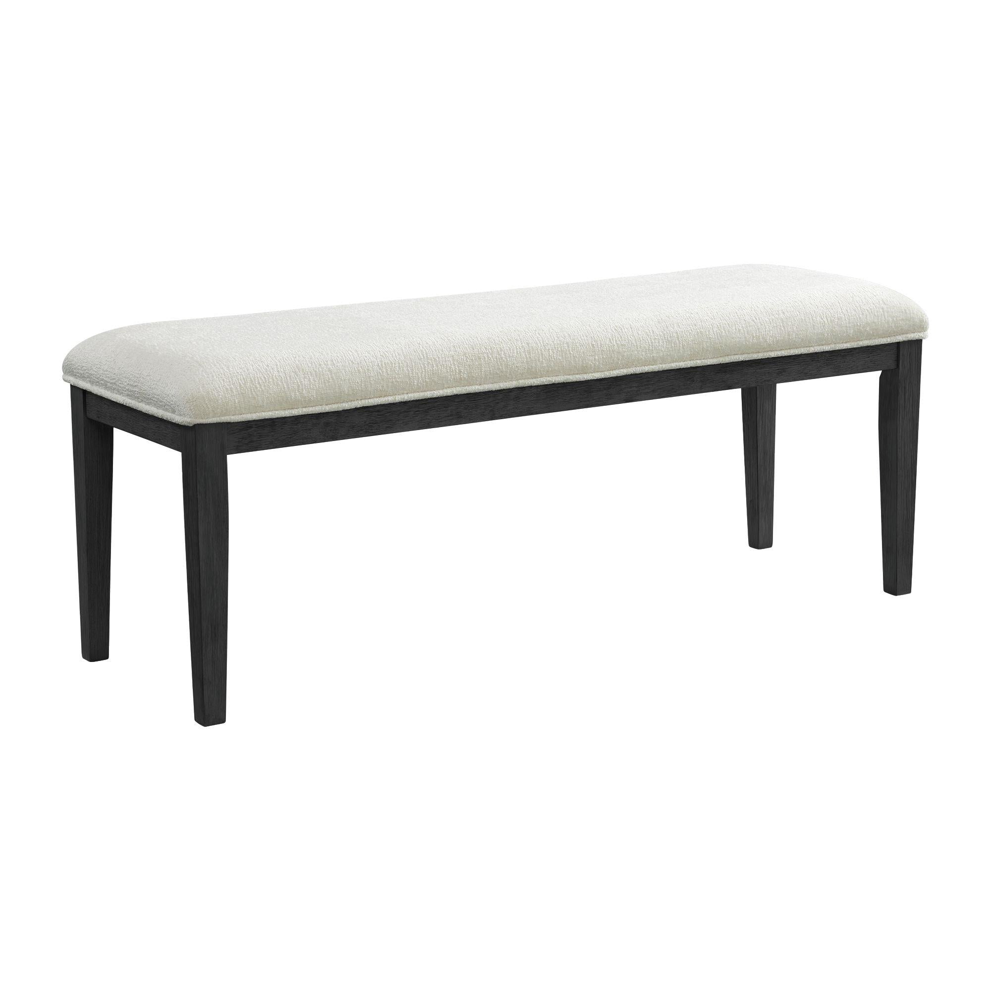 Elements International Versailles Contemporary D-3690-8-BN Dining Bench - Image 1