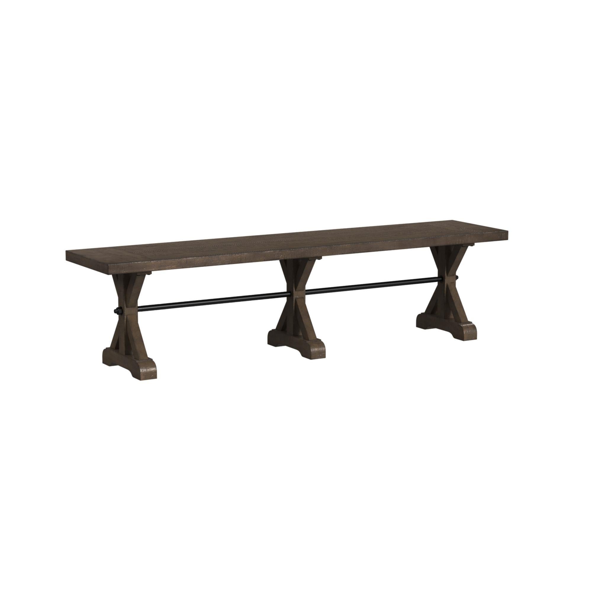 Elements International Yellowstone D-12830-3-BN Dining Bench - Image 1
