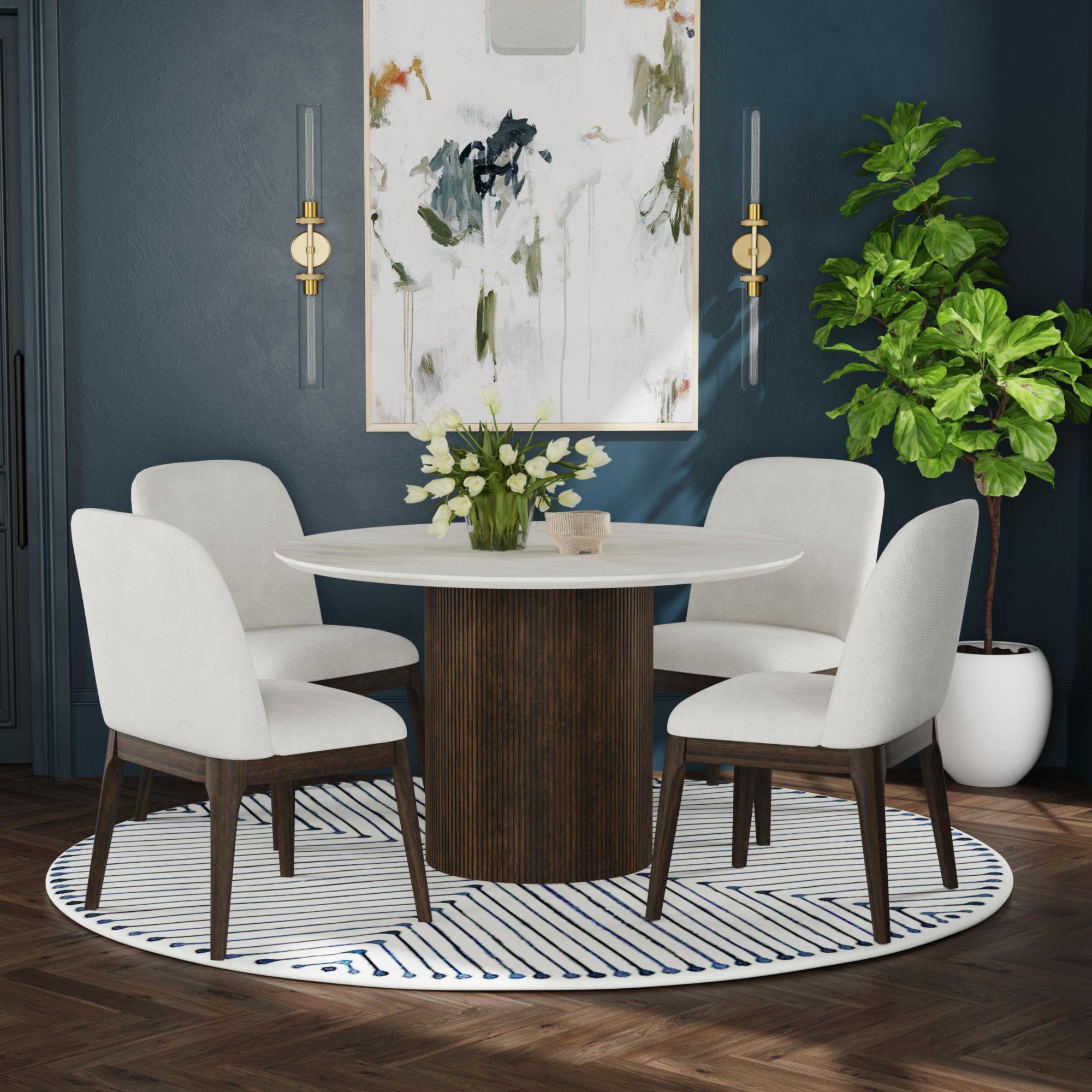 Elements International Sylvie D-16000-5-SC Dining Side Chair - Image 3