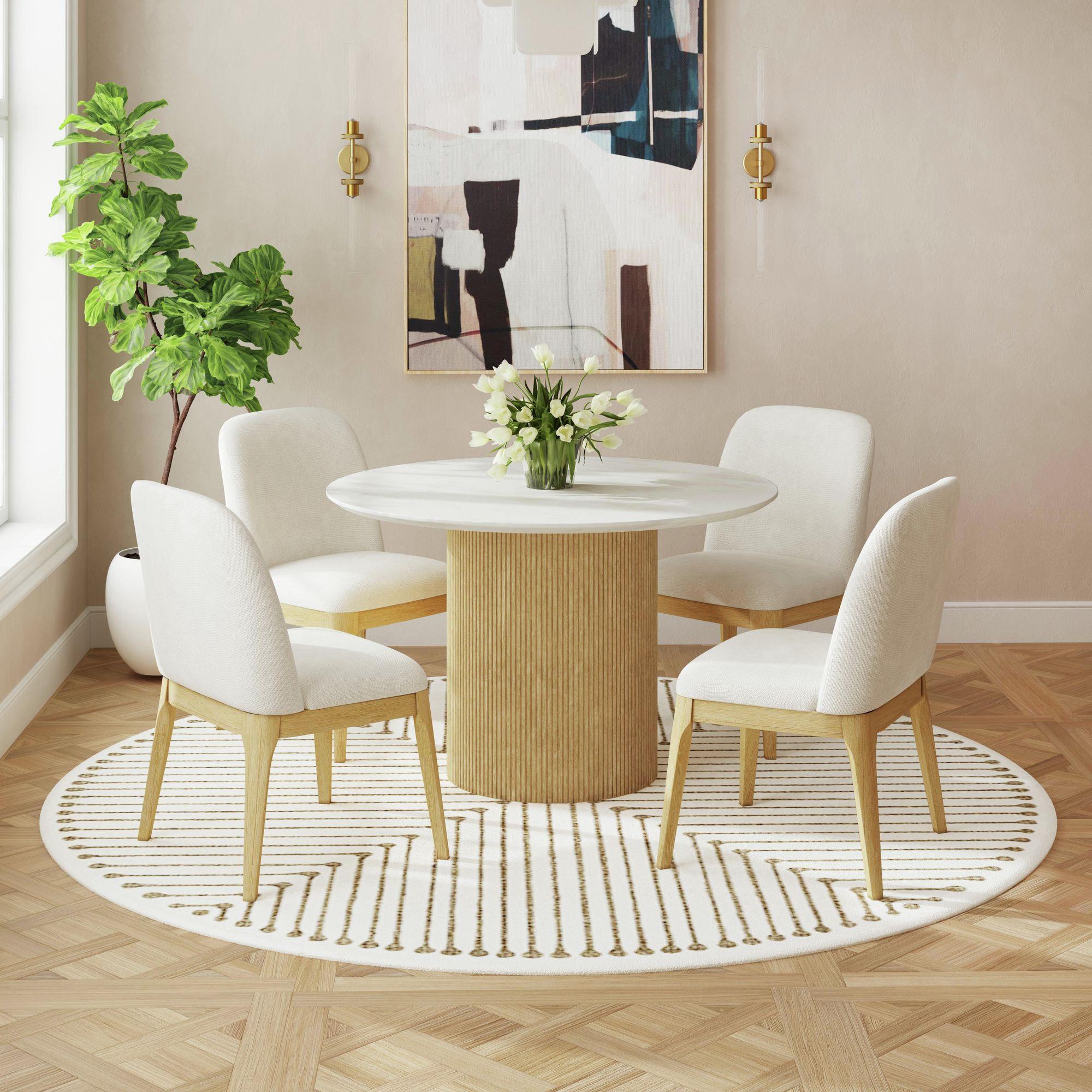 Elements International Sylvie D-16000-6-SC Dining Side Chair - Image 3