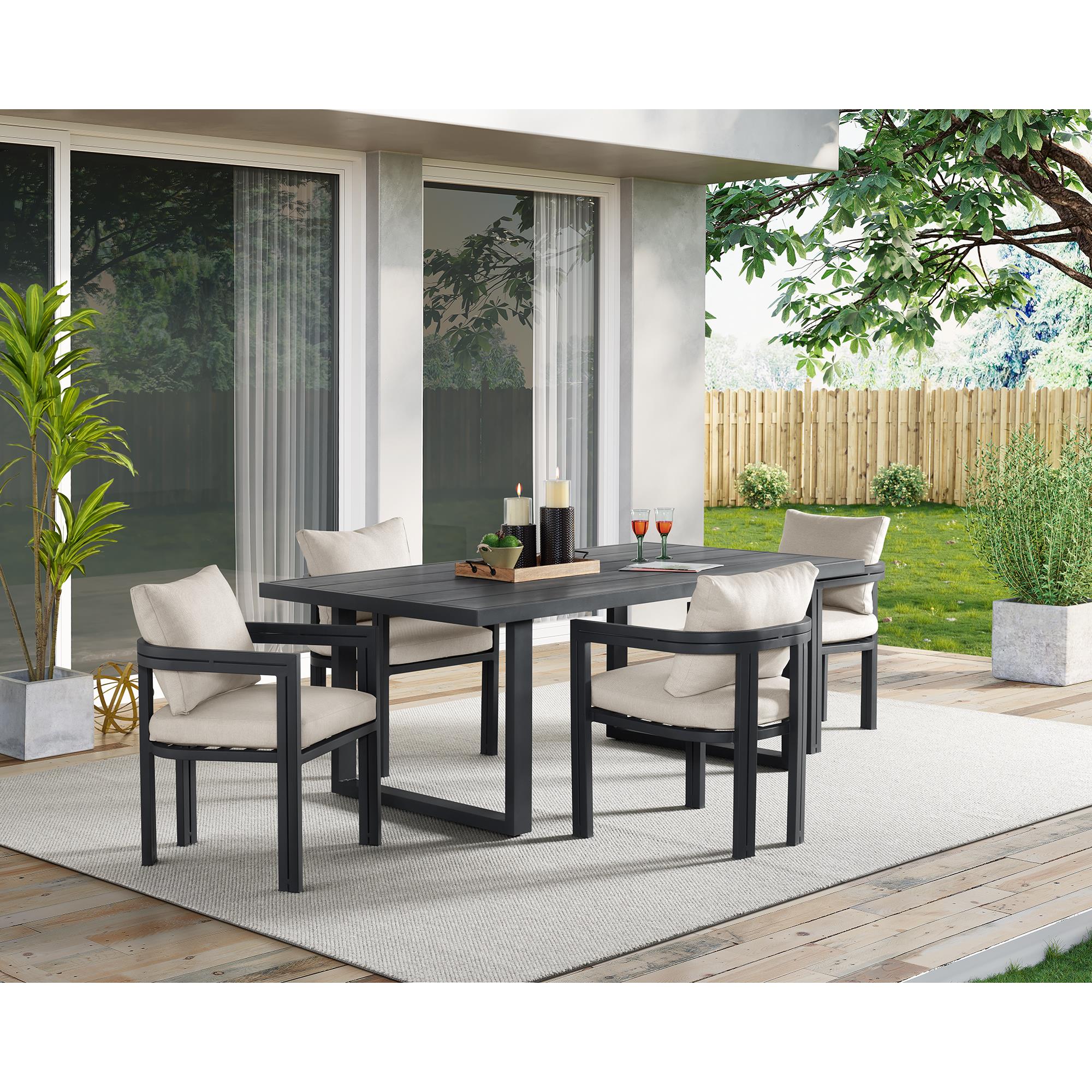 Elements International Playa O-16230-3-DT Dining Table - Image 3