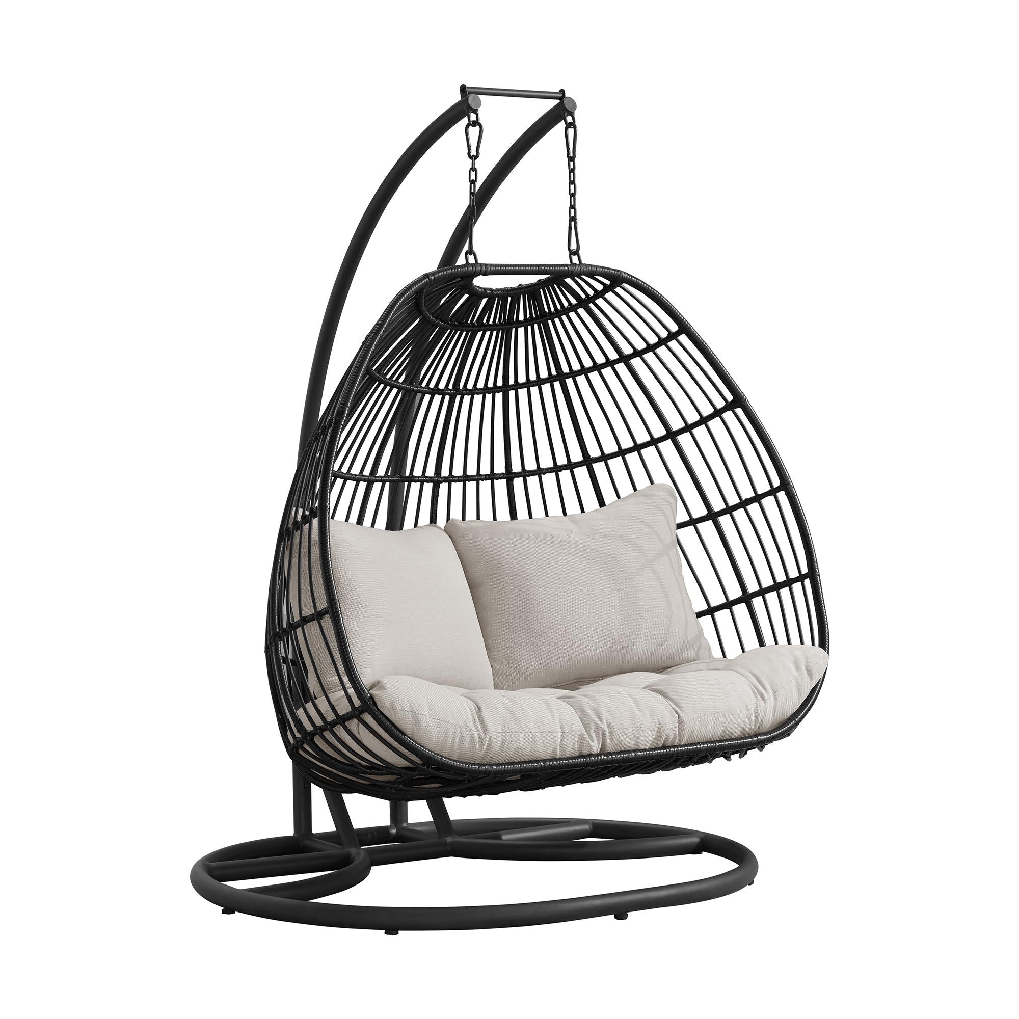 Elements International Playa O-16230-10311-220 Double Swing Egg Chair