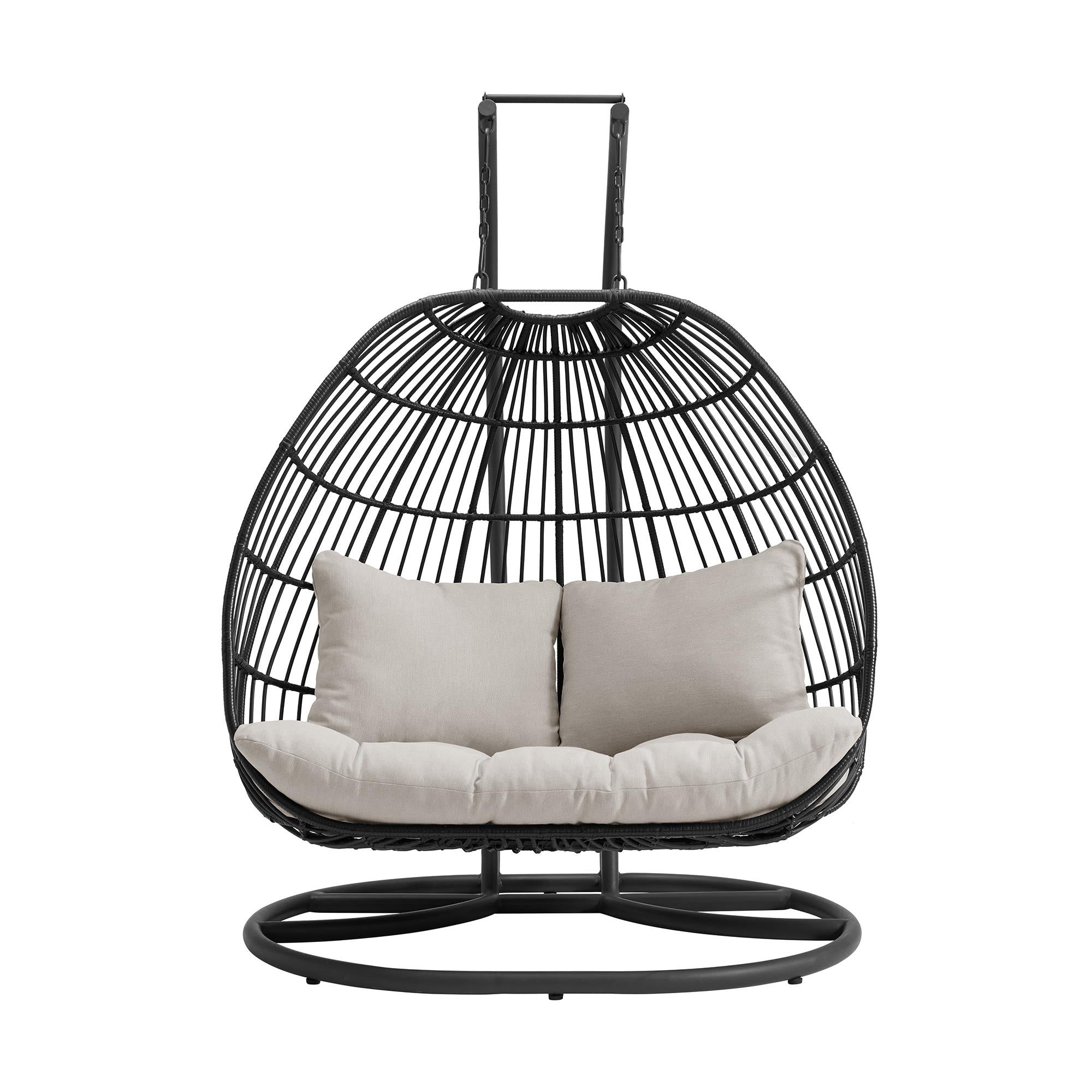Elements International Playa O-16230-10311-220 Double Swing Egg Chair - Image 2