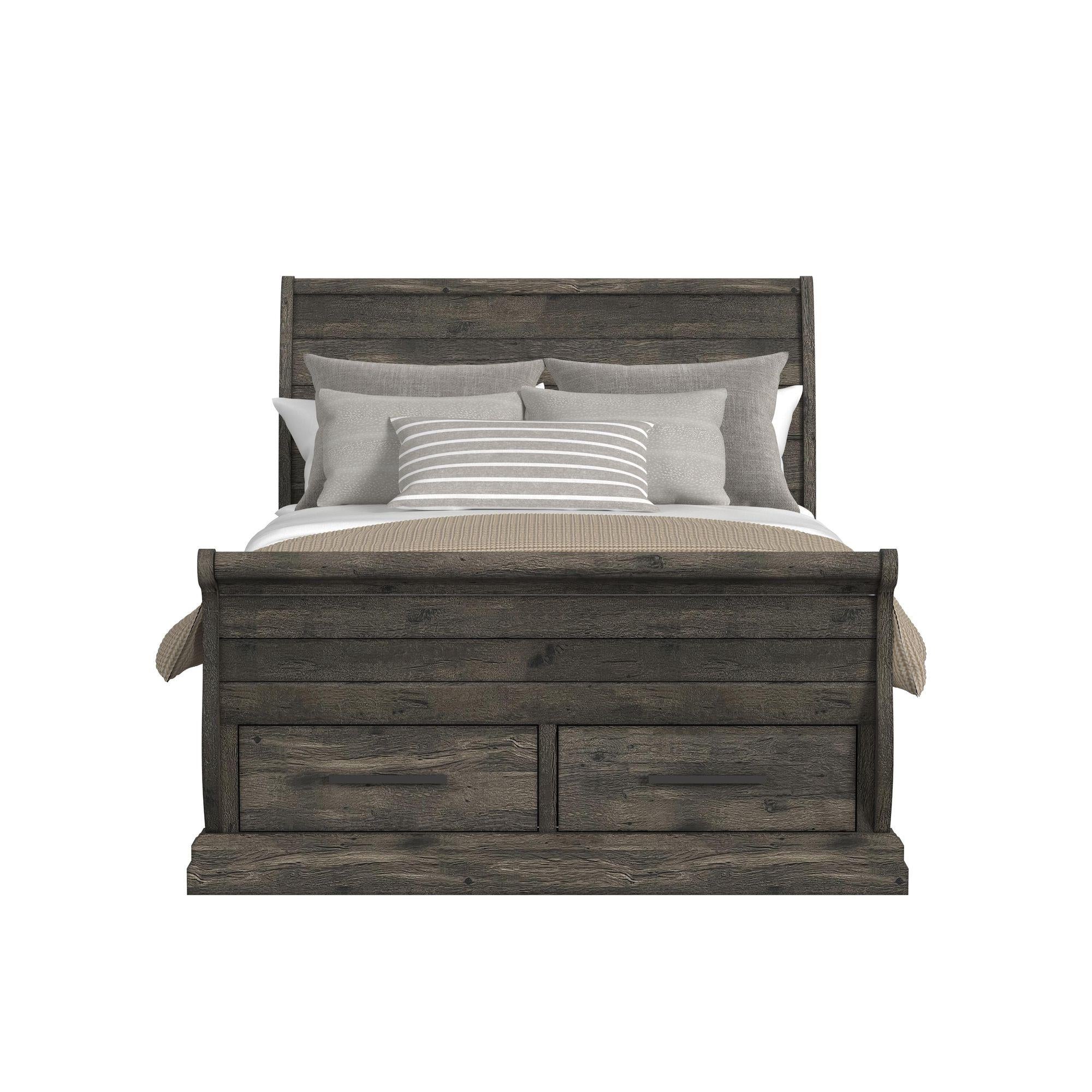 Elements International Park Ridge B-13130-8-FSLB Full Sleigh Storage Bed - Image 2