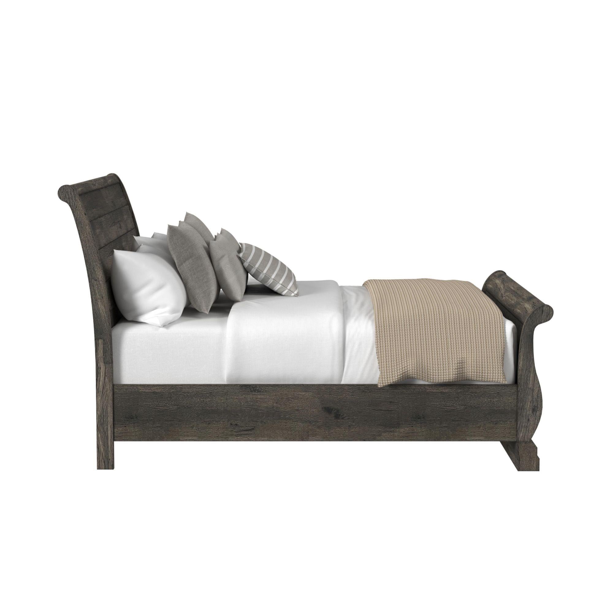 Elements International Park Ridge B-13130-8-FSLB Full Sleigh Storage Bed - Image 3
