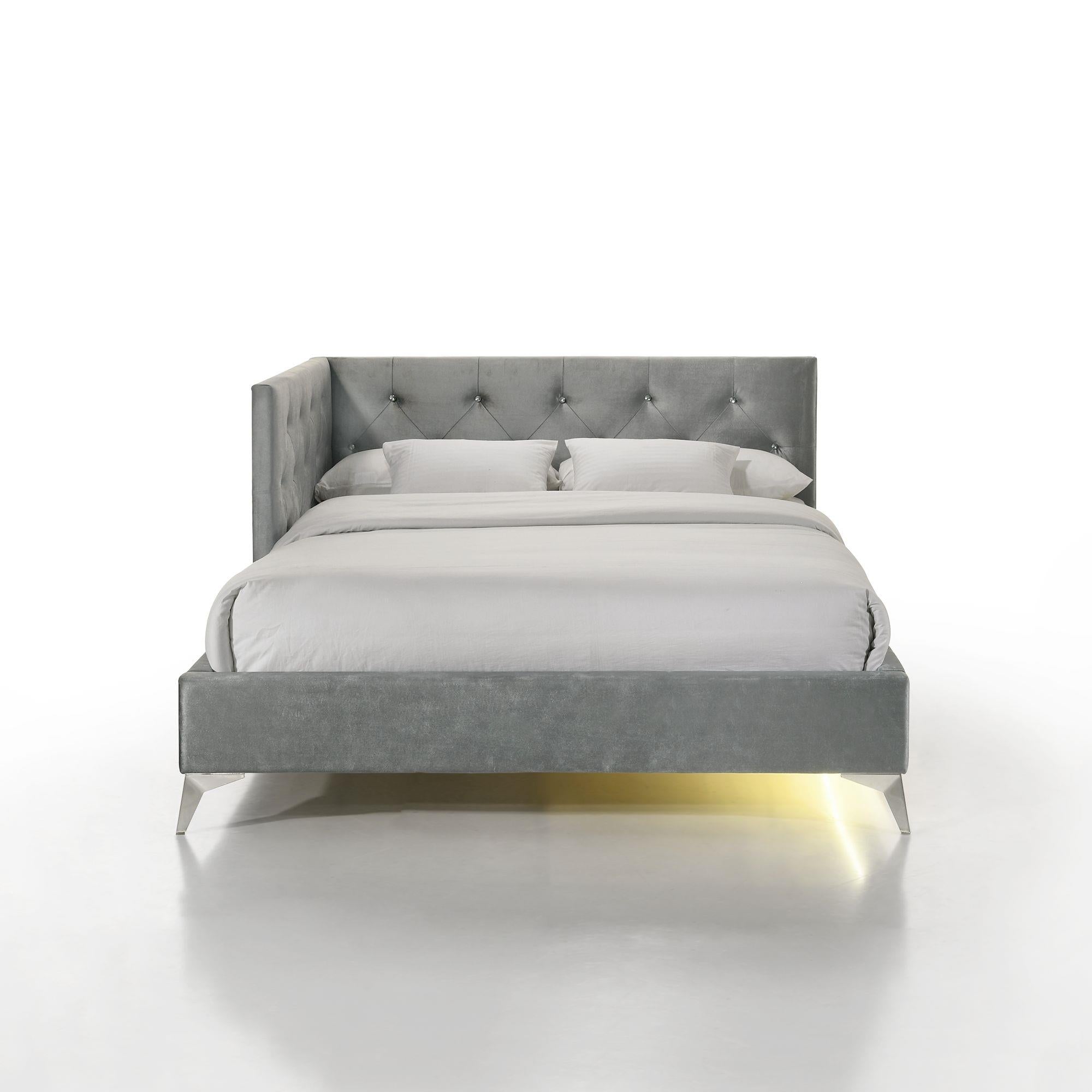Elements International Amberley B-480-3-FCB Full Upholstered Corner Bed - Image 2