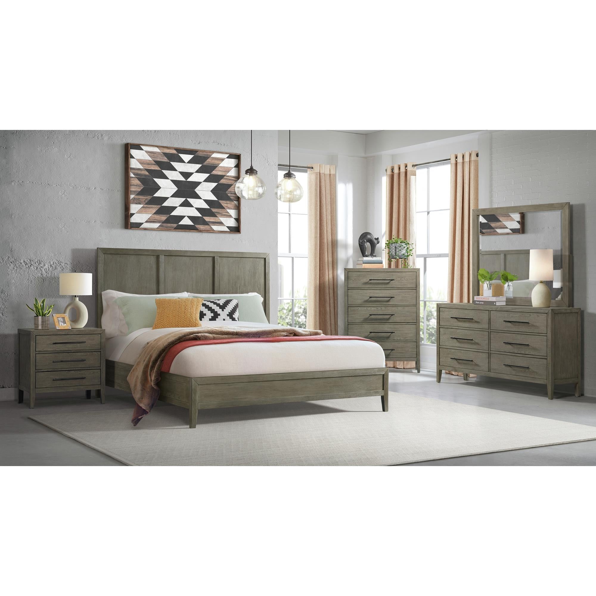 Elements International Versailles Contemporary B-3690-3-KB1 King Bed - Image 3