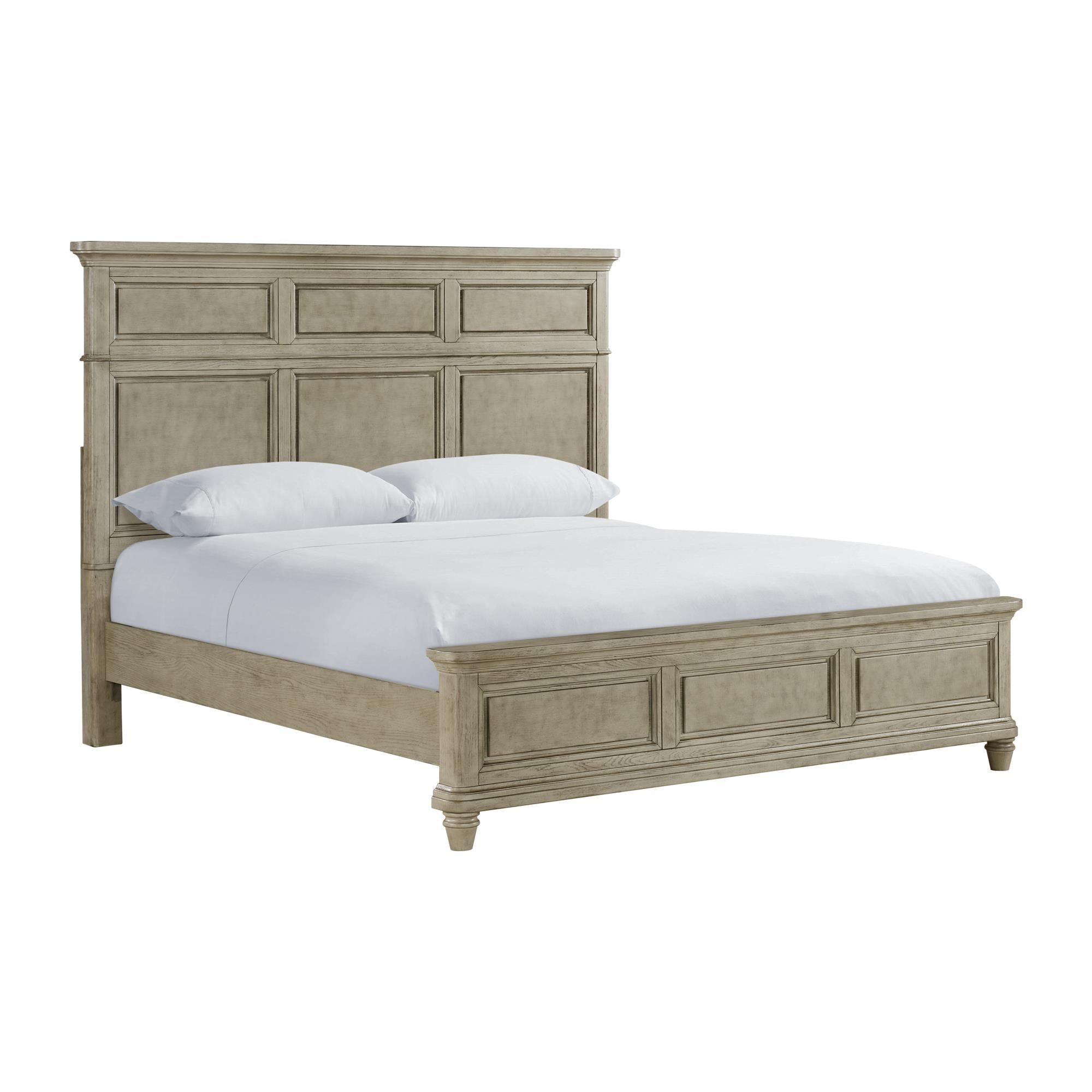 Elements International Whit-Ash B-11360-3-KB King Panel Bed - Image 1