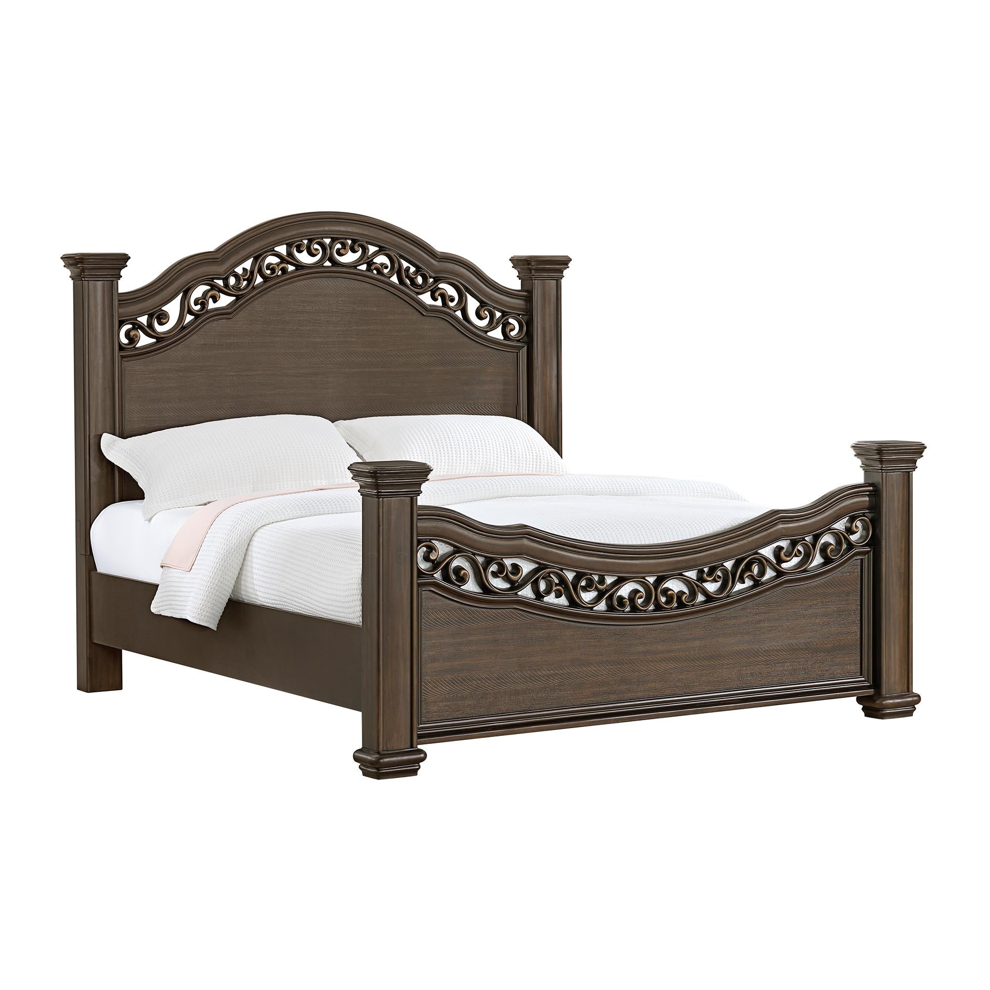 Elements International Brunswick B-13070-5-KB King Panel Bed - Image 1