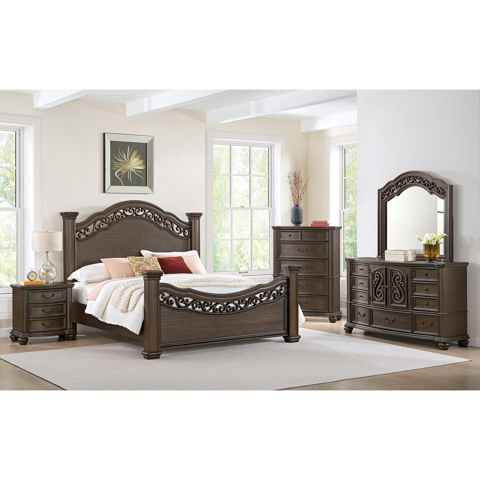 Elements International Brunswick B-13070-5-KB King Panel Bed - Image 3