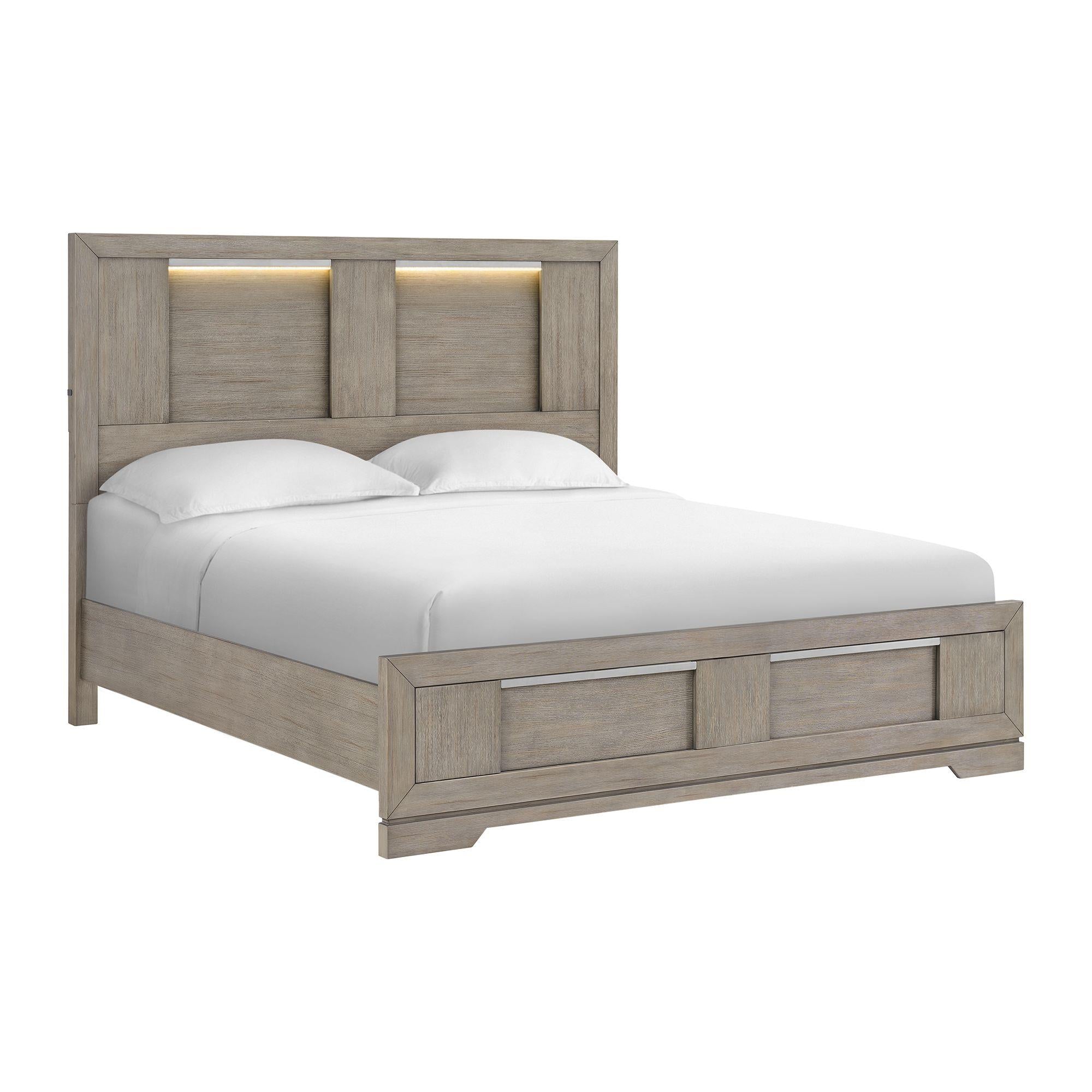 Elements International Kelis B-9770-3-KBL King Panel Bed