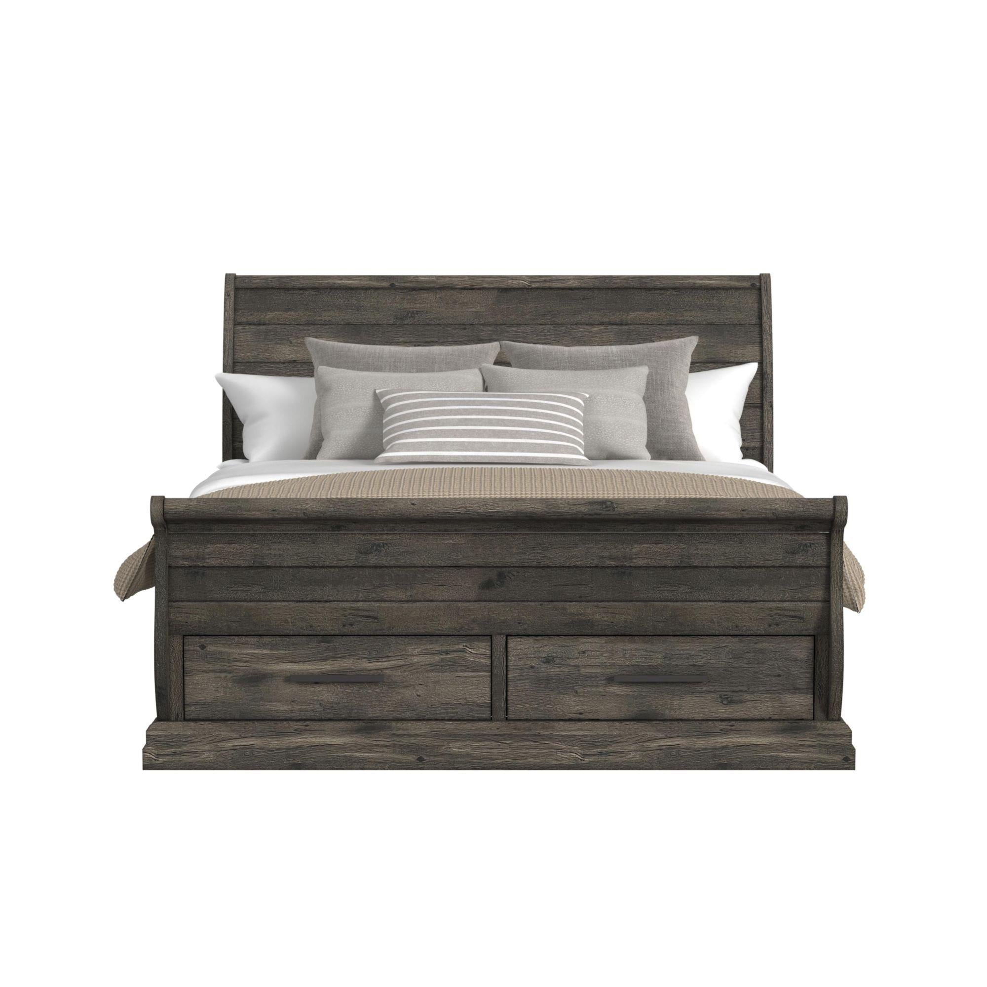 Elements International Park Ridge B-13130-8-KSLB King Sleigh Storage Bed - Image 2