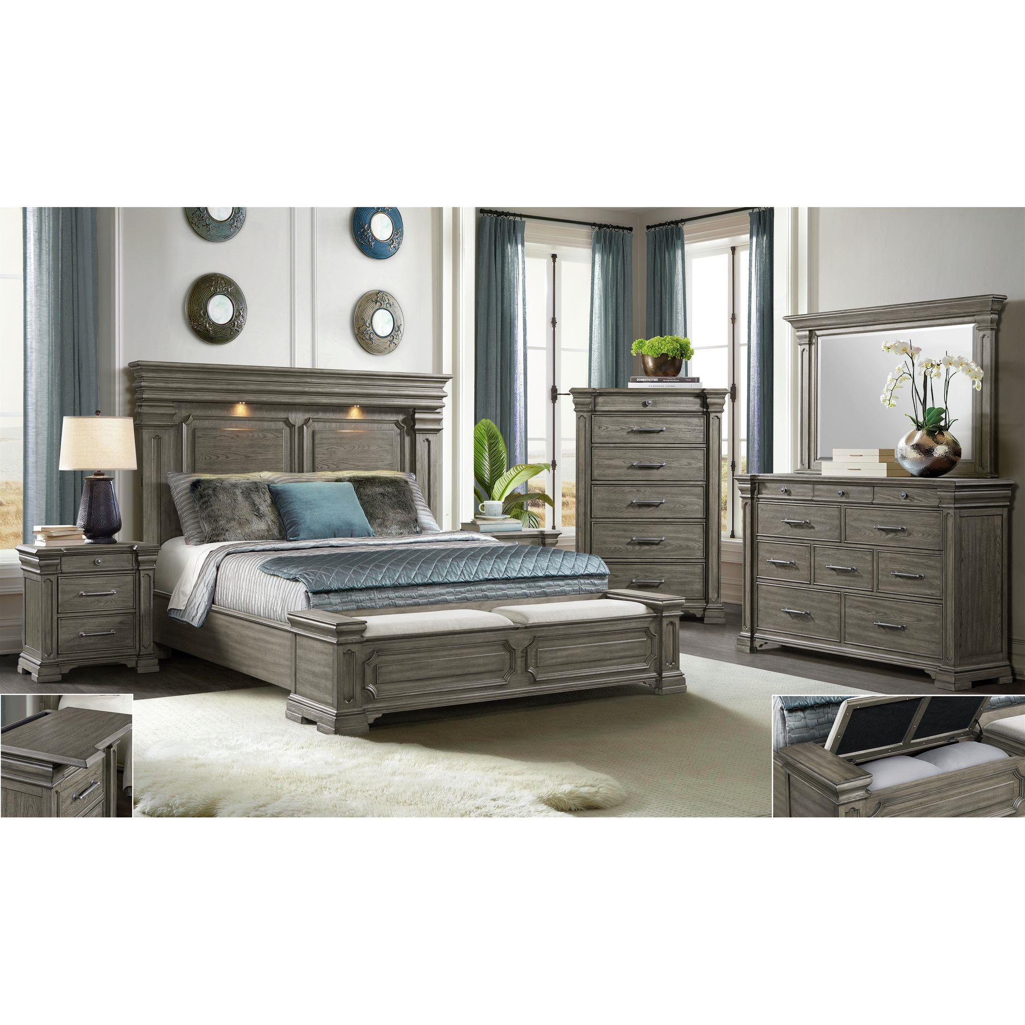 Elements International Kings Court B.10315.KSB King Storage Bed - Image 3