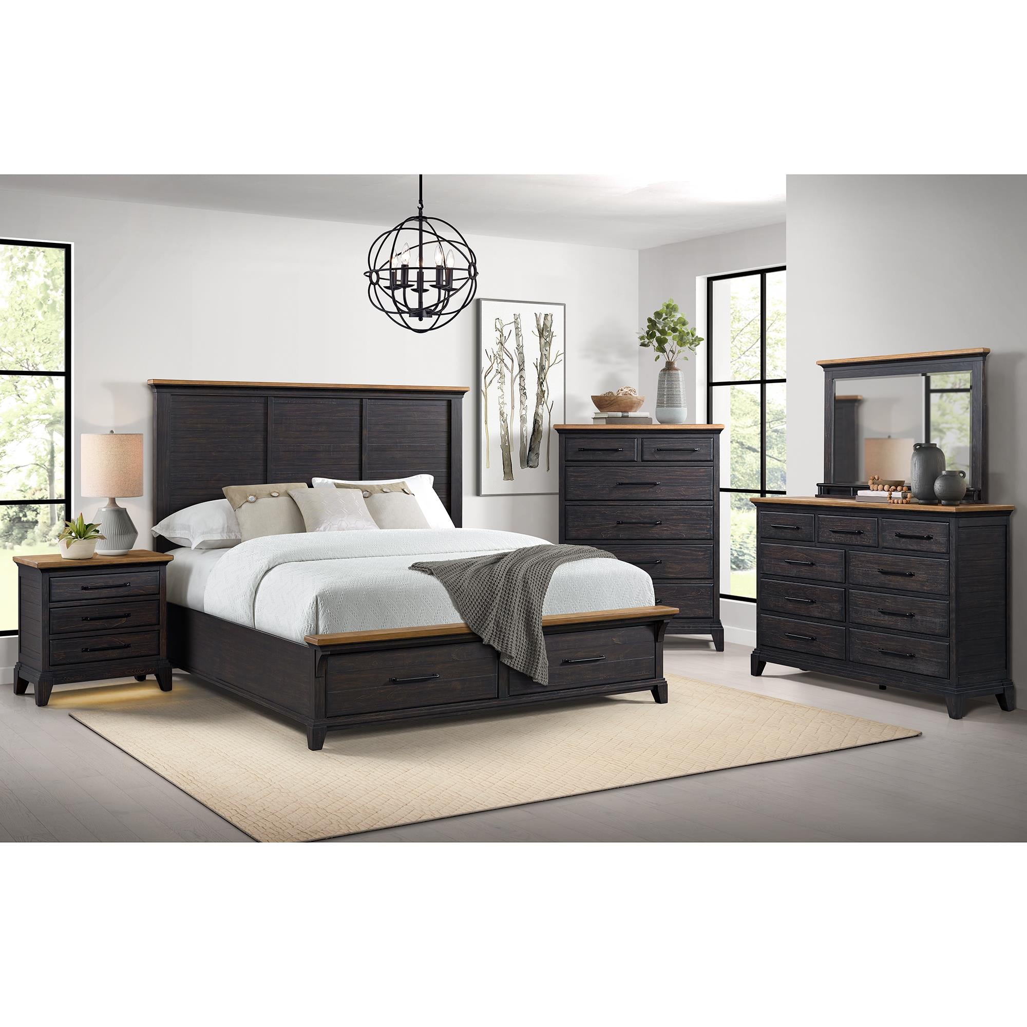 Elements International Montrose B-16670-5-KSB King Storage Bed - Image 3