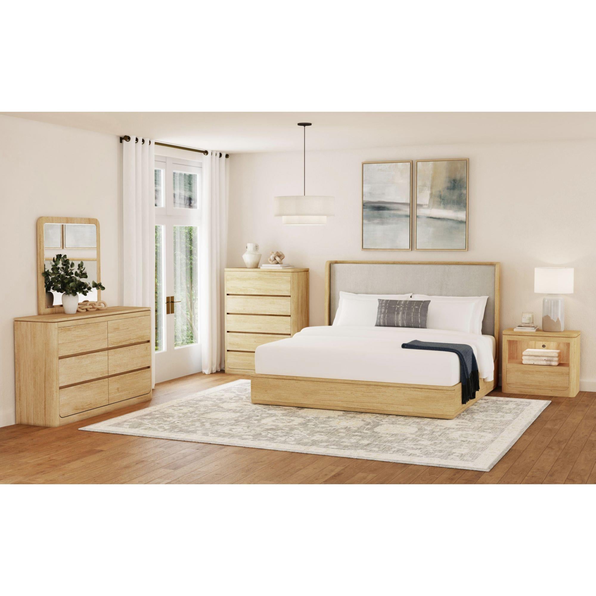 Elements International Rosalie B-16860-6-KB King Upholstered Bed - Image 3