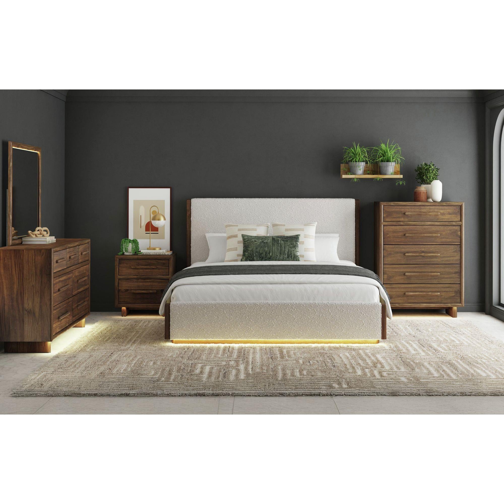 Elements International Brisbane B-16760-5-KUB King Upholstered Bed - Image 3