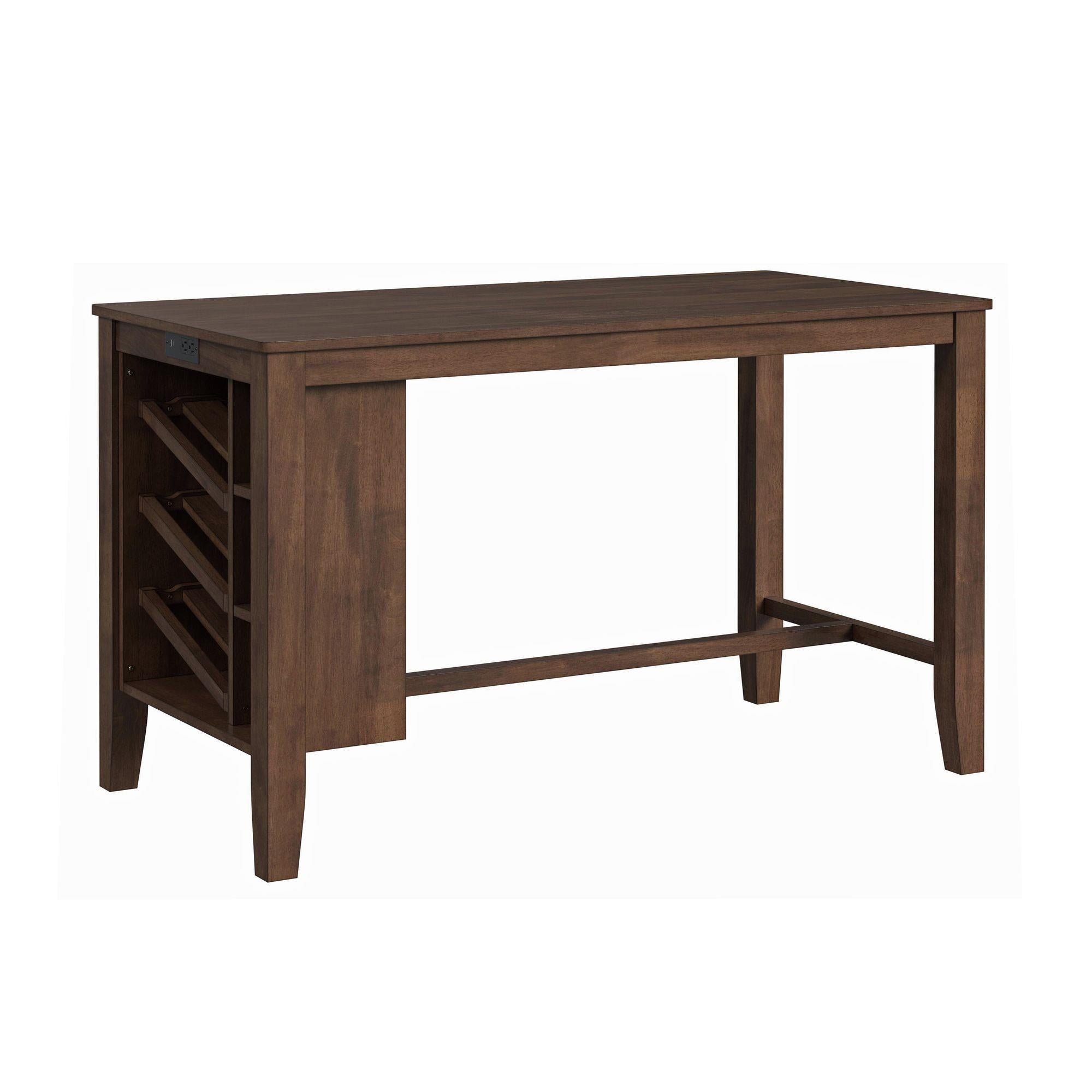 Elements International Santa Barbara D-16550-5-KI Kitchen Island & 2 Counter Stools