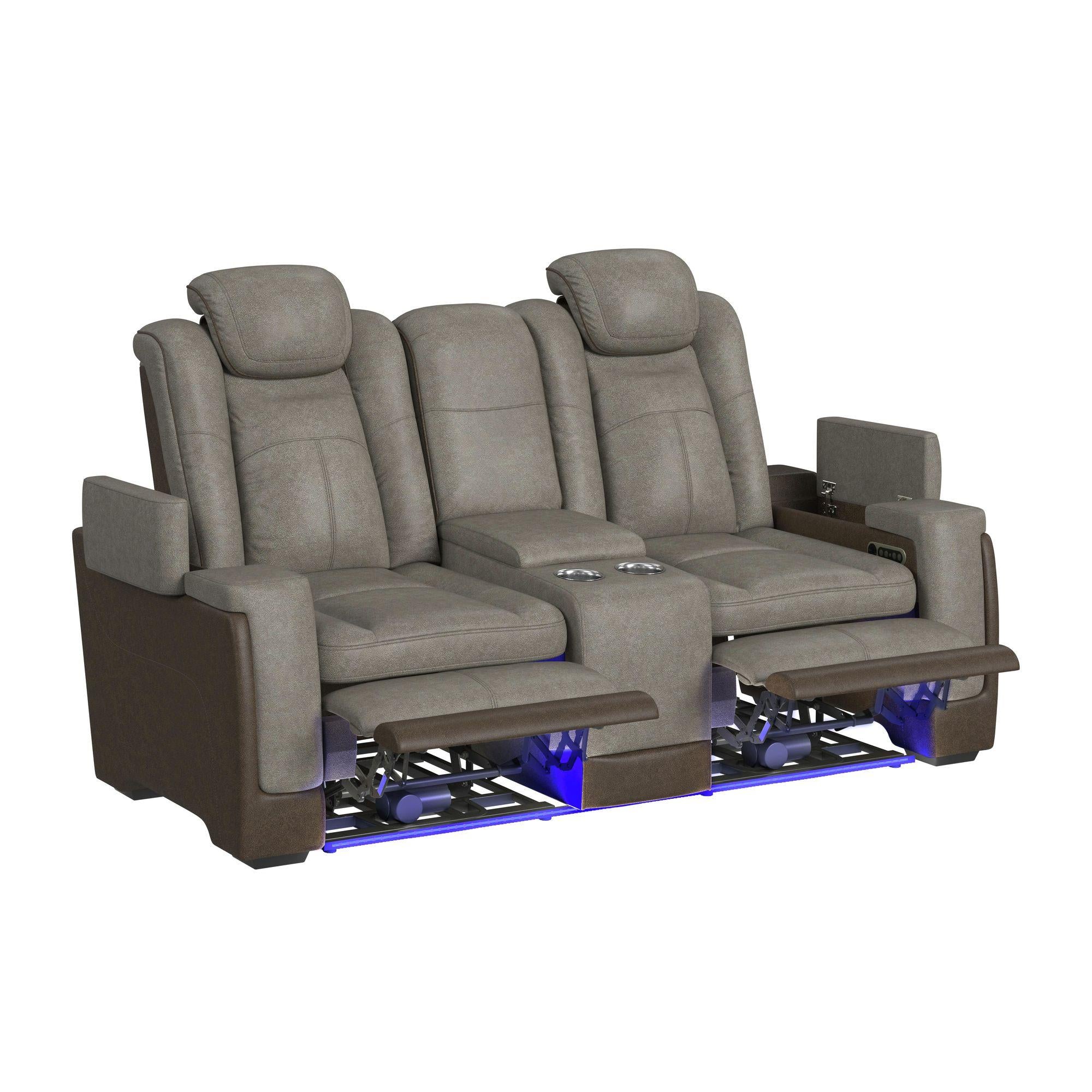 Elements International Lantana U-13660-10560-285PP Power Motion Loveseat - Image 3