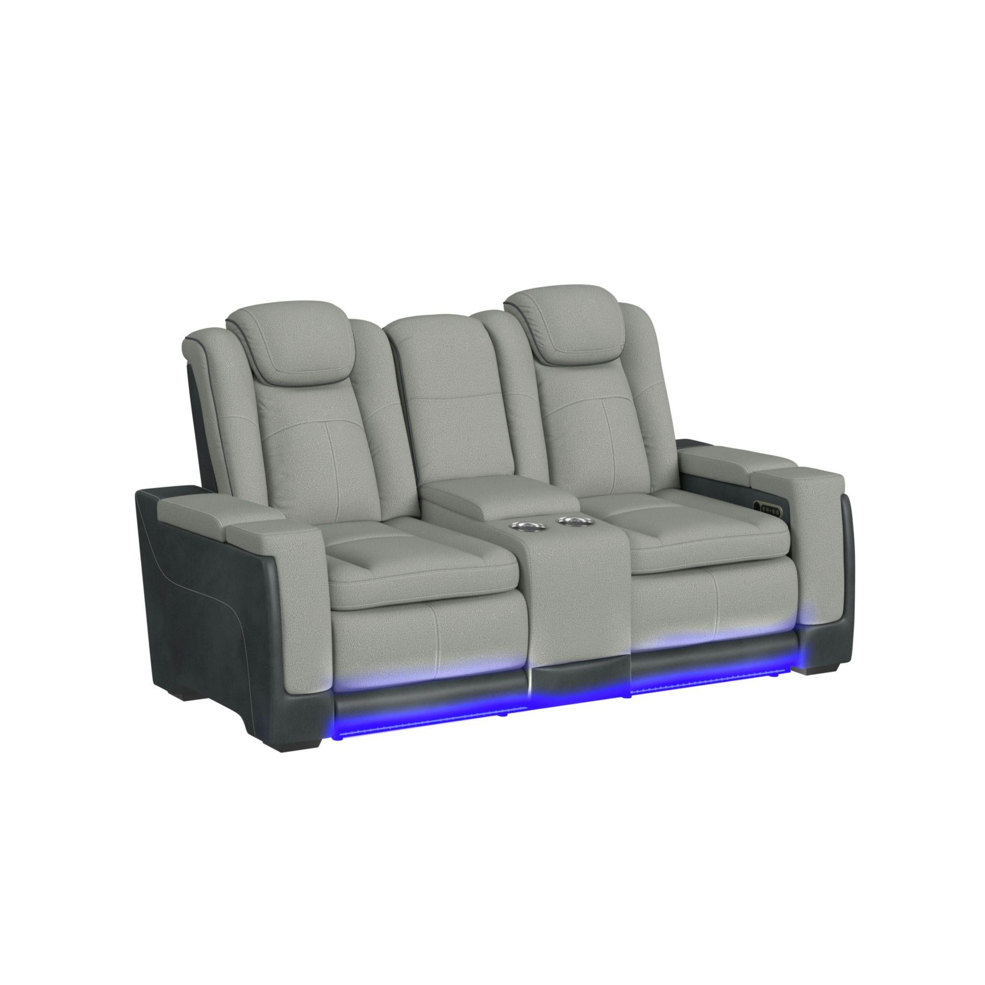 Elements International Lantana U-13660-10562-285PP Power Motion Loveseat