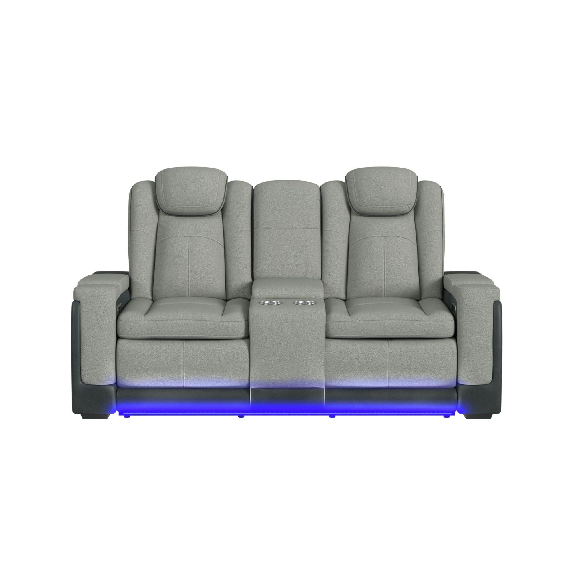 Elements International Lantana U-13660-10562-285PP Power Motion Loveseat - Image 3
