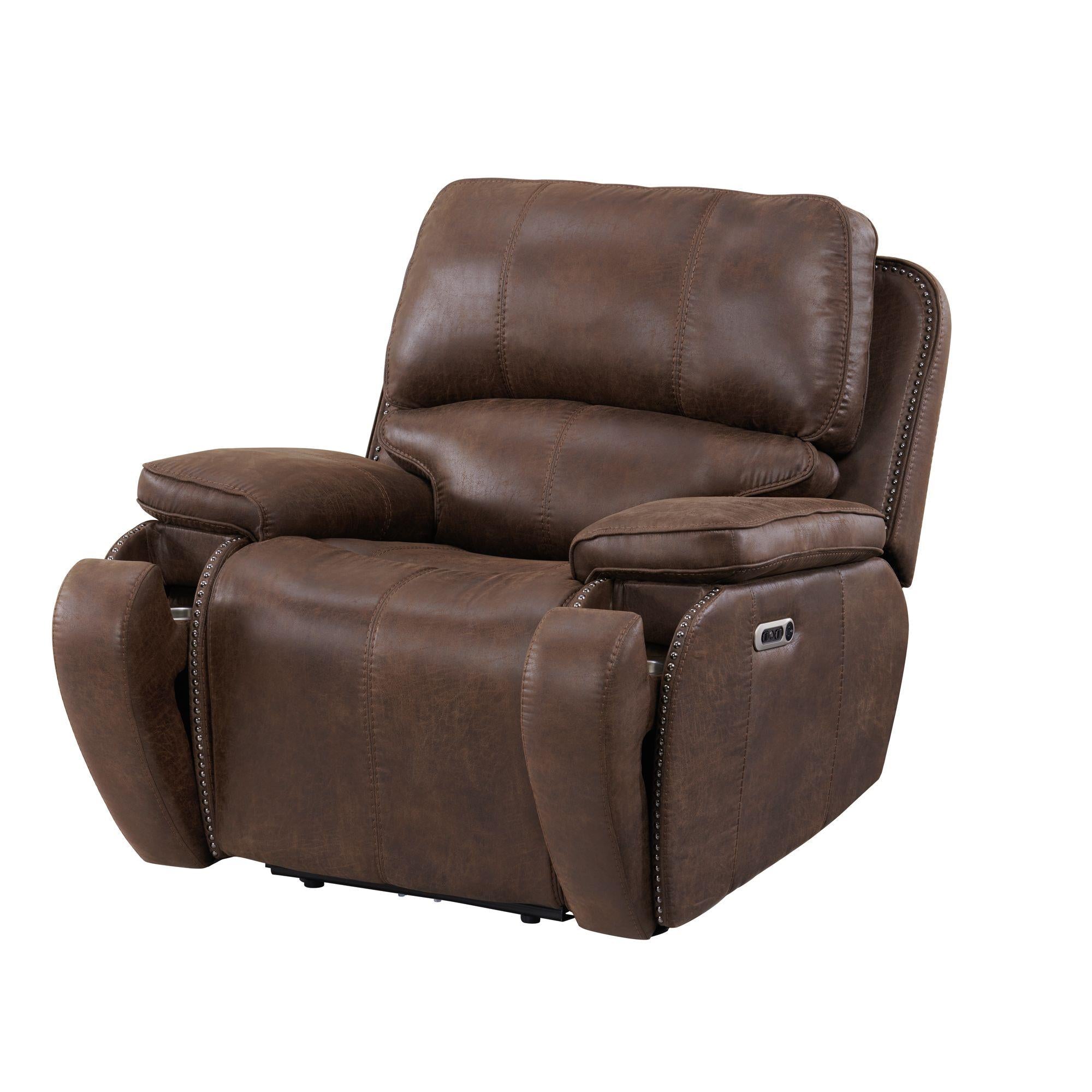 Elements International Atlantis U-5230-8640-105PP Power Motion Recliner - Image 2