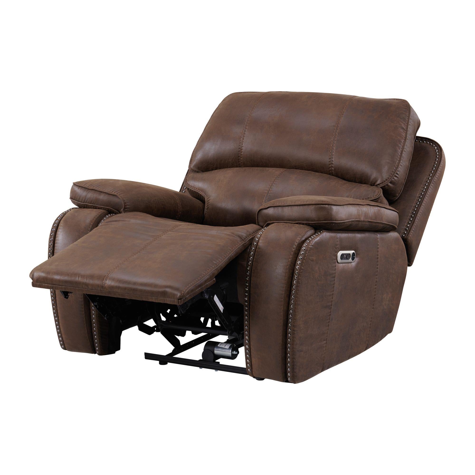 Elements International Atlantis U-5230-8640-105PP Power Motion Recliner - Image 3