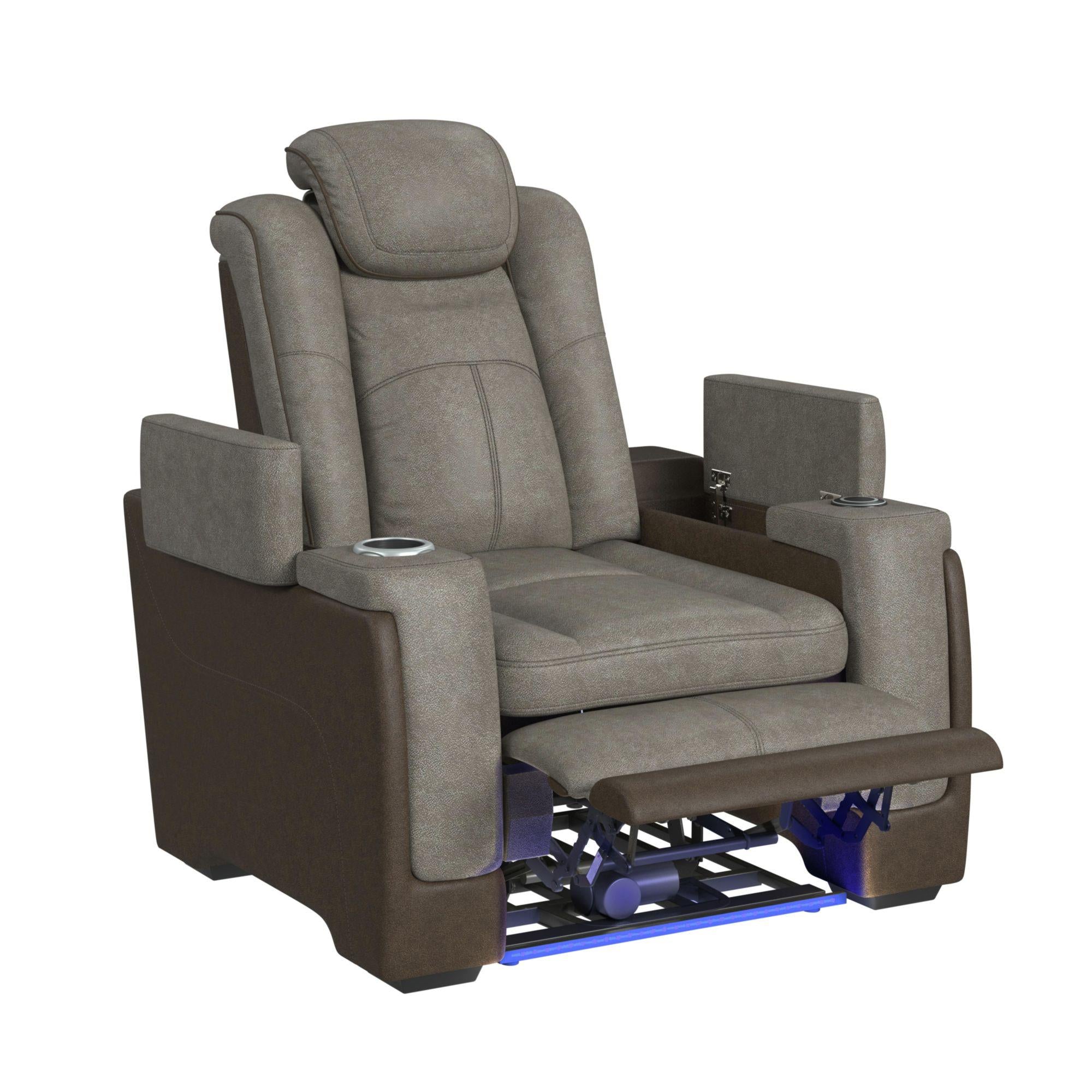 Elements International Lantana U-13660-10560-105PP Power Motion Recliner - Image 3