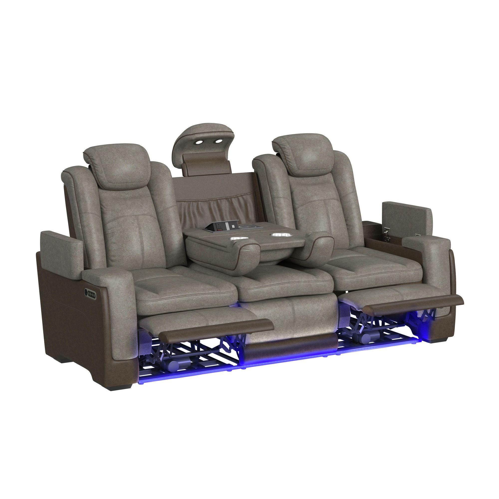 Elements International Lantana U-13660-10560-308PP Power Motion Sofa - Image 3