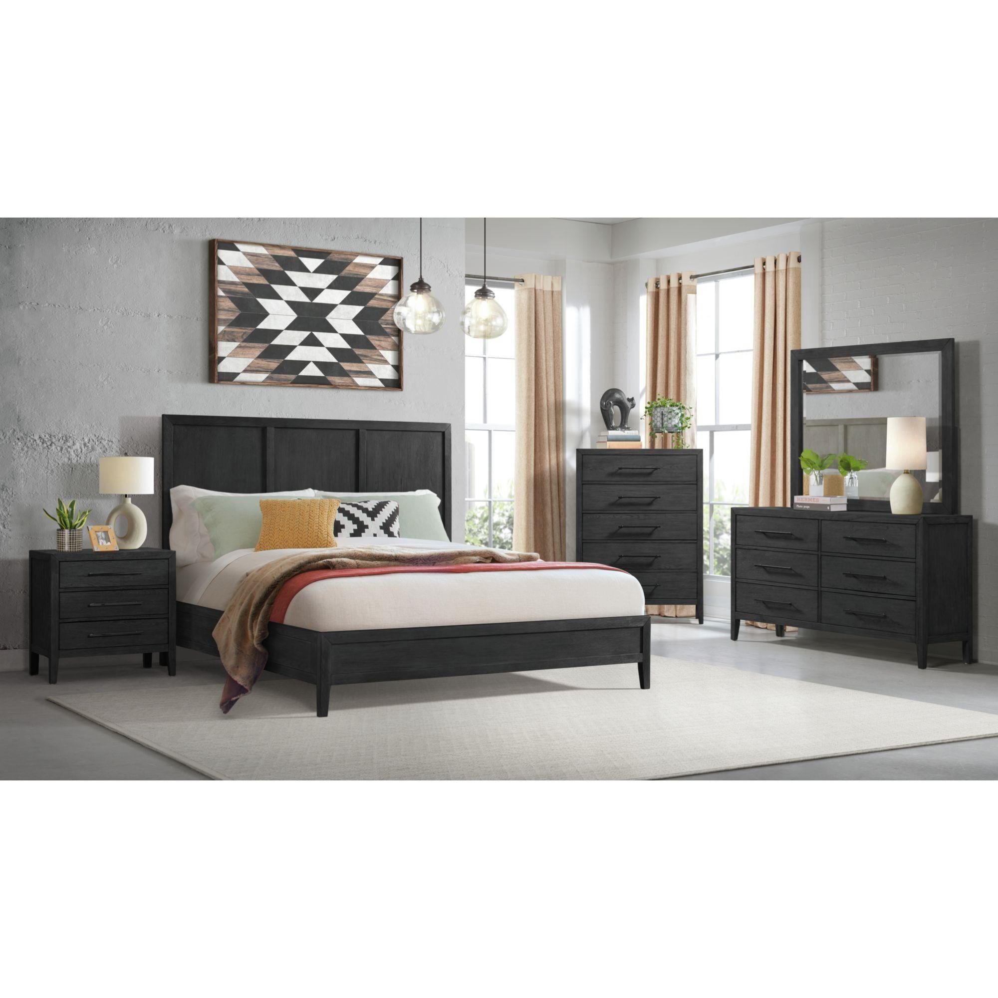 Elements International Versailles Contemporary B-3690-8-QB1 Queen Bed - Image 3
