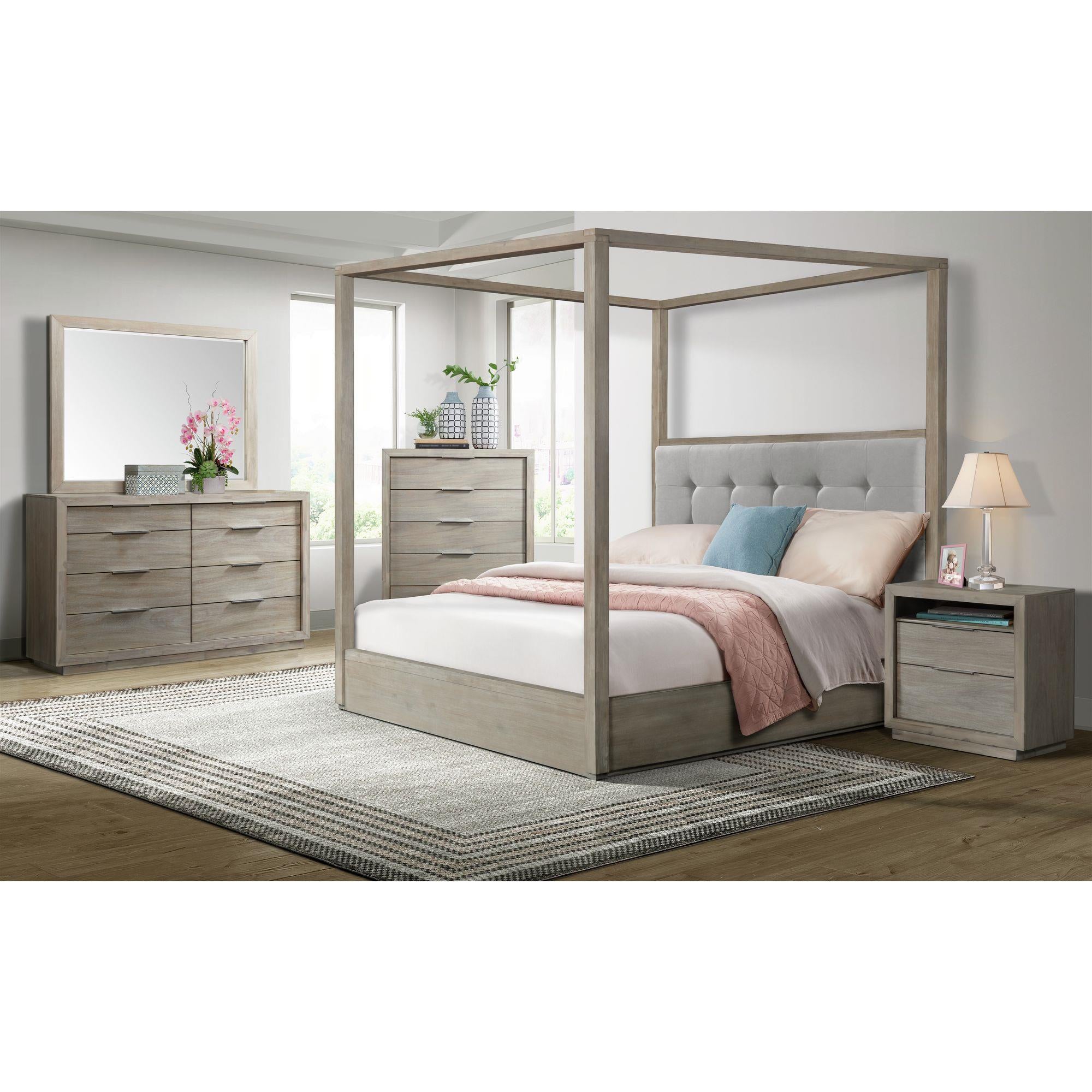 Elements International Arcadia B-3430-5-QCB Queen Canopy Bed - Image 3