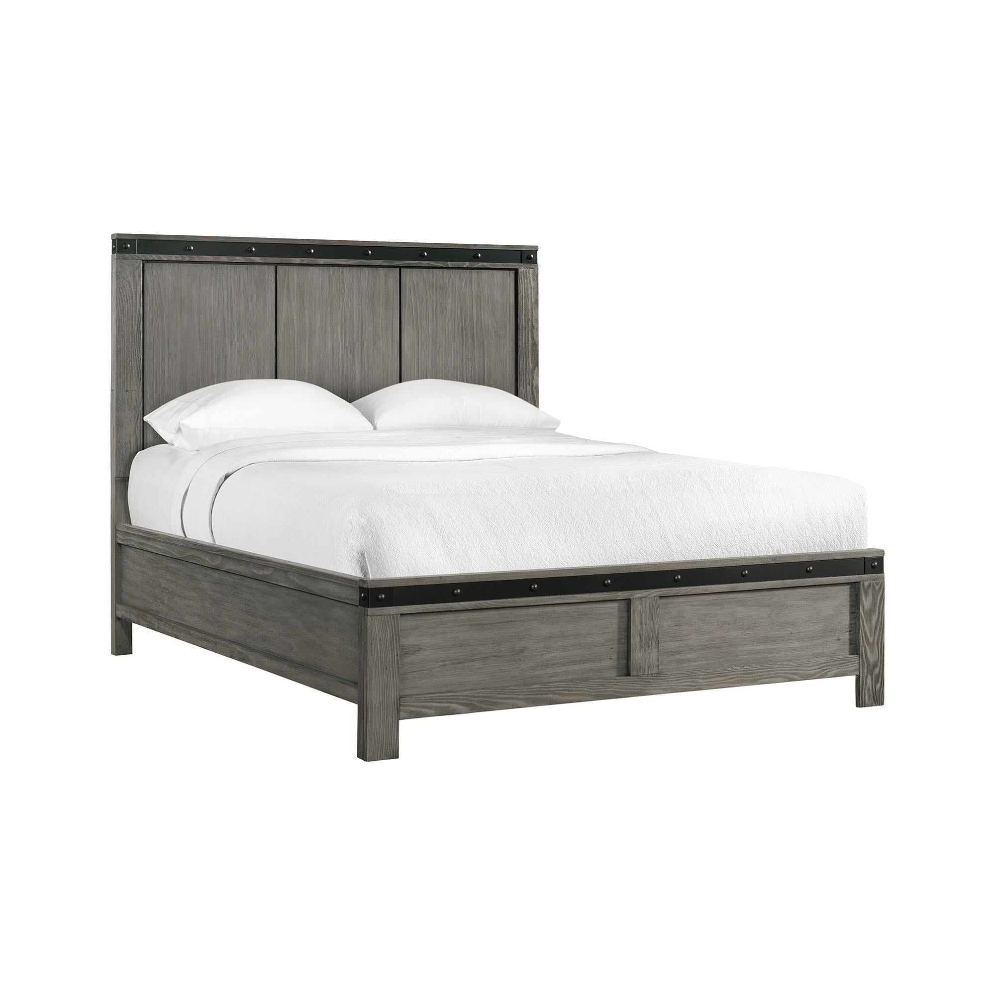 Elements International Wade WE600QB Queen Panel Bed - Image 1
