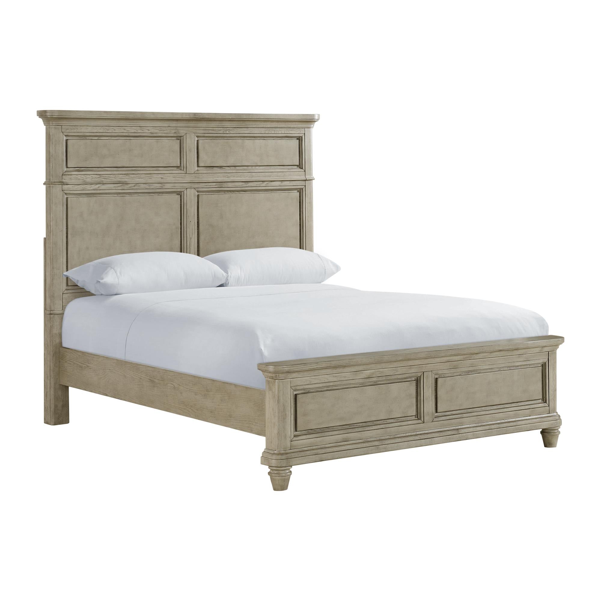 Elements International Whit-Ash B-11360-3-QB Queen Panel Bed - Image 1