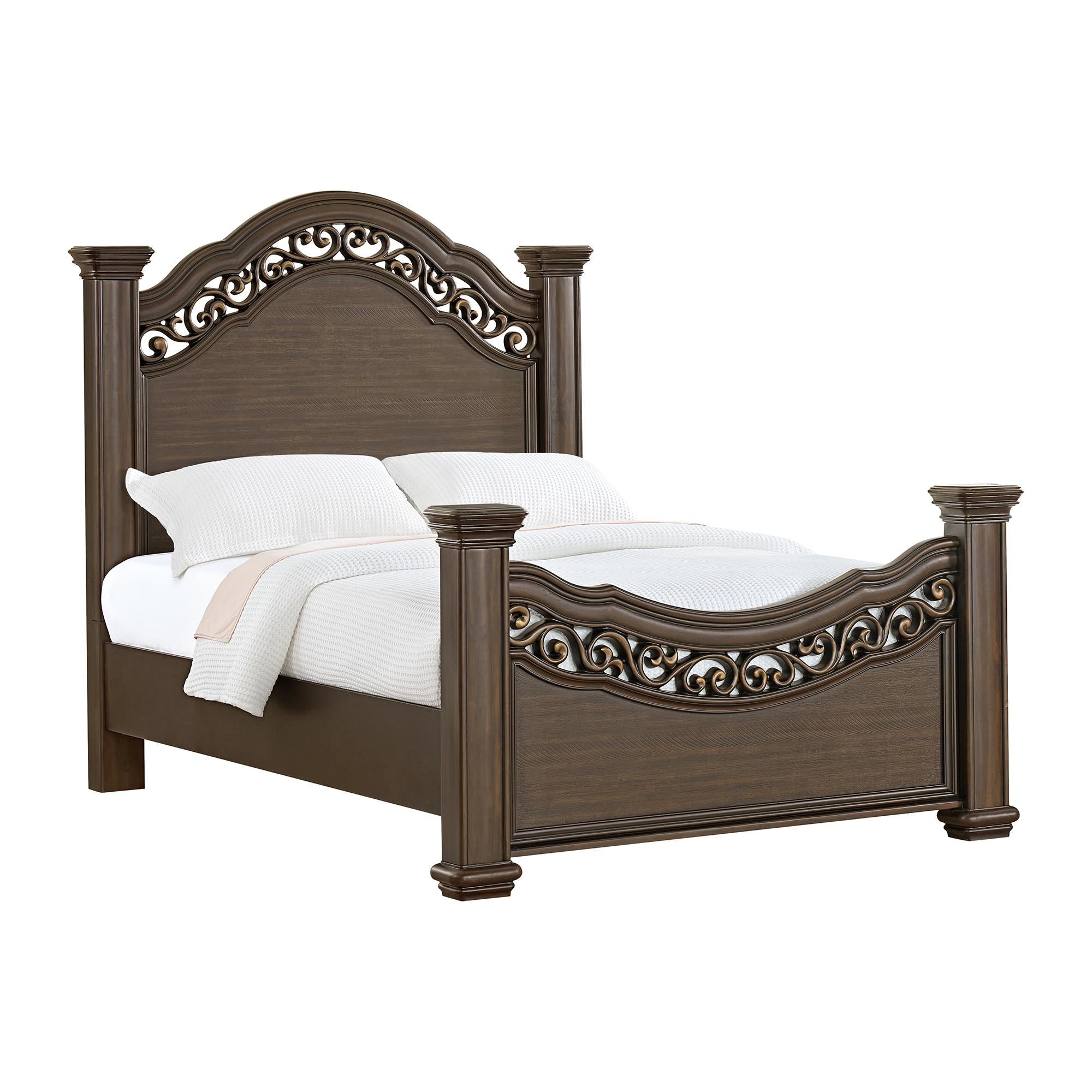 Elements International Brunswick B-13070-5-QB Queen Panel Bed - Image 1