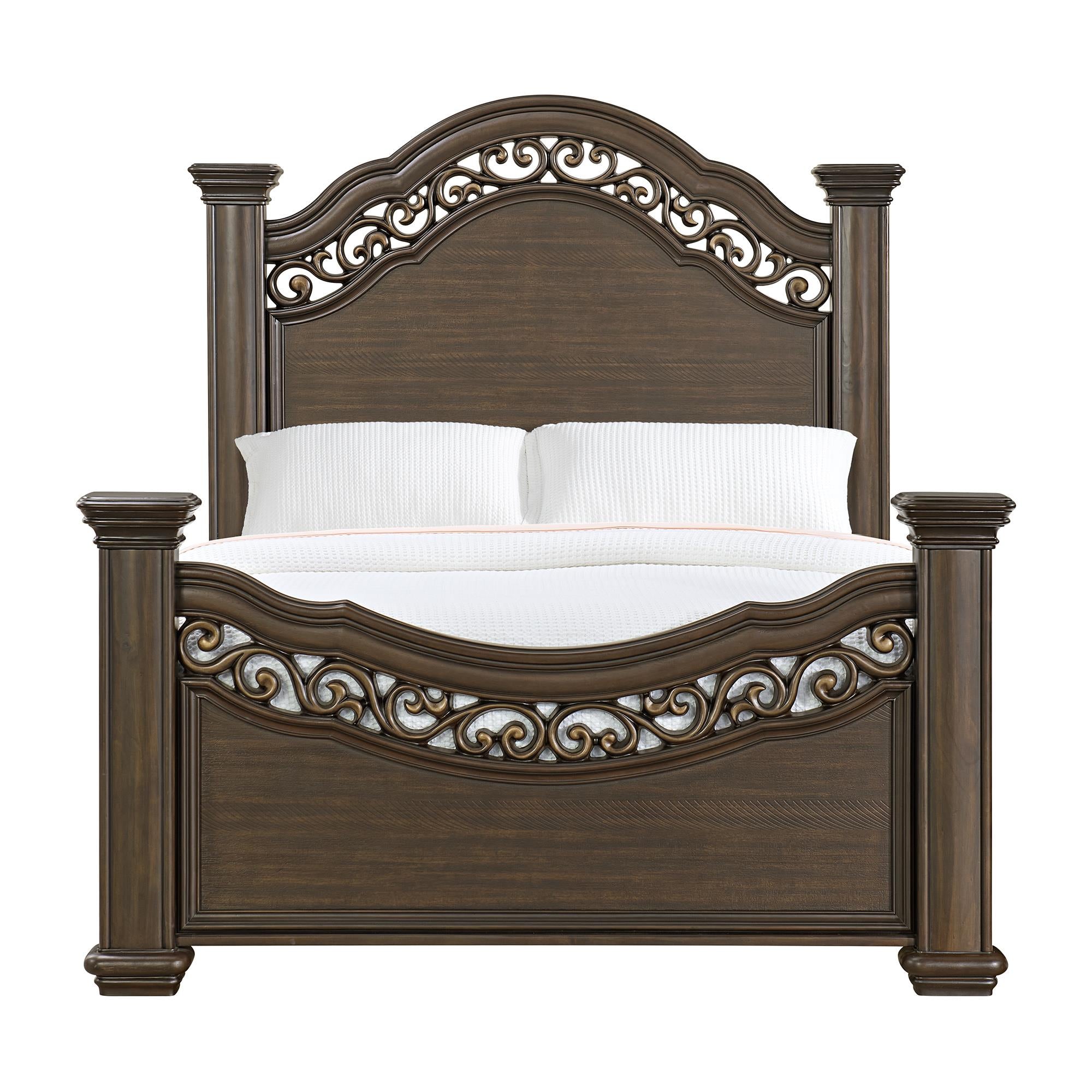 Elements International Brunswick B-13070-5-QB Queen Panel Bed - Image 2