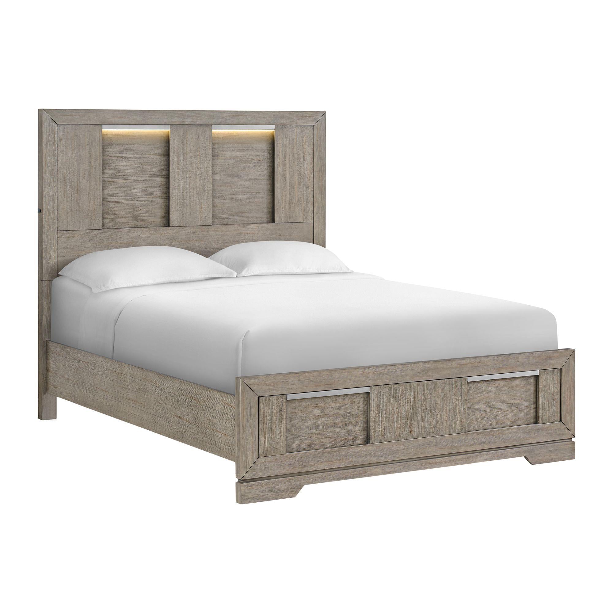 Elements International Kelis B-9770-3-QBL Queen Panel Bed