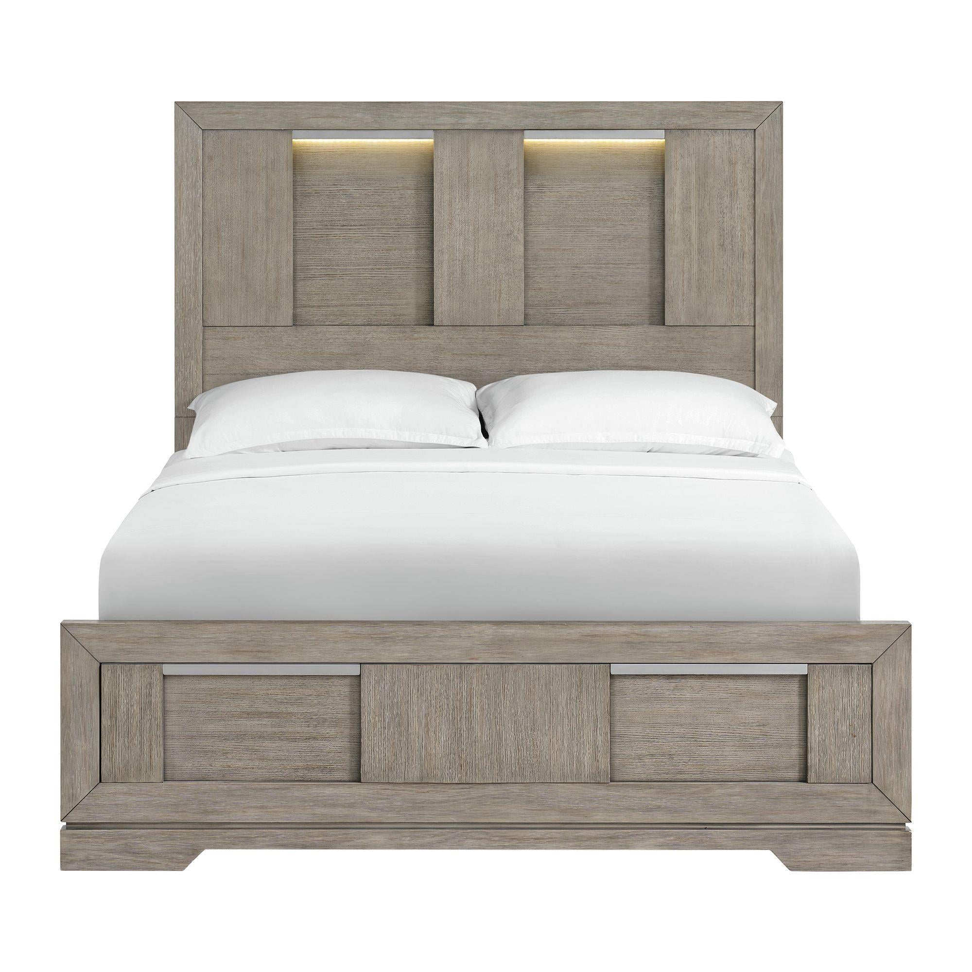 Elements International Kelis B-9770-3-QBL Queen Panel Bed - Image 2