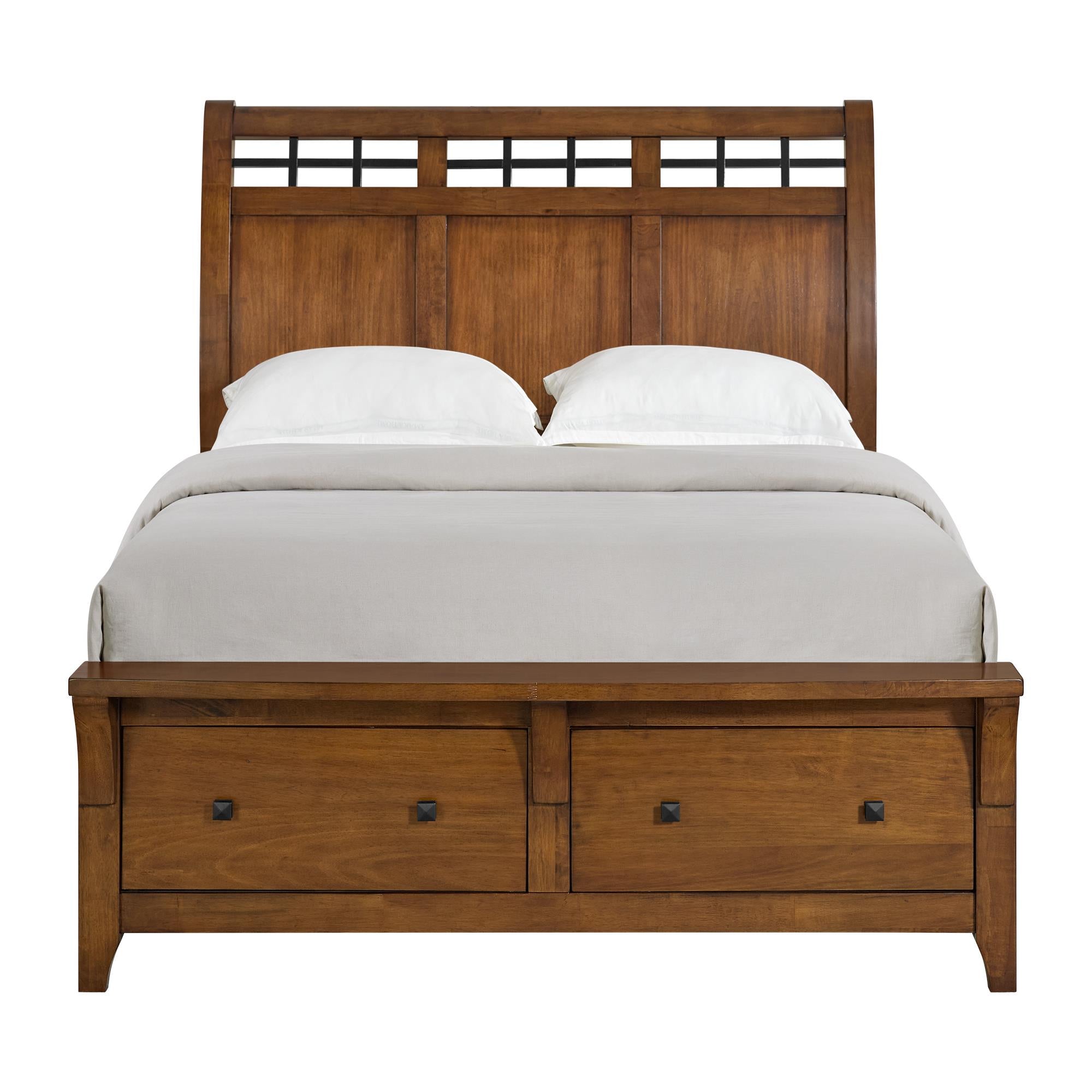 Elements International Gage B-15580-5-QSB Queen Sleigh Storage Bed - Image 2